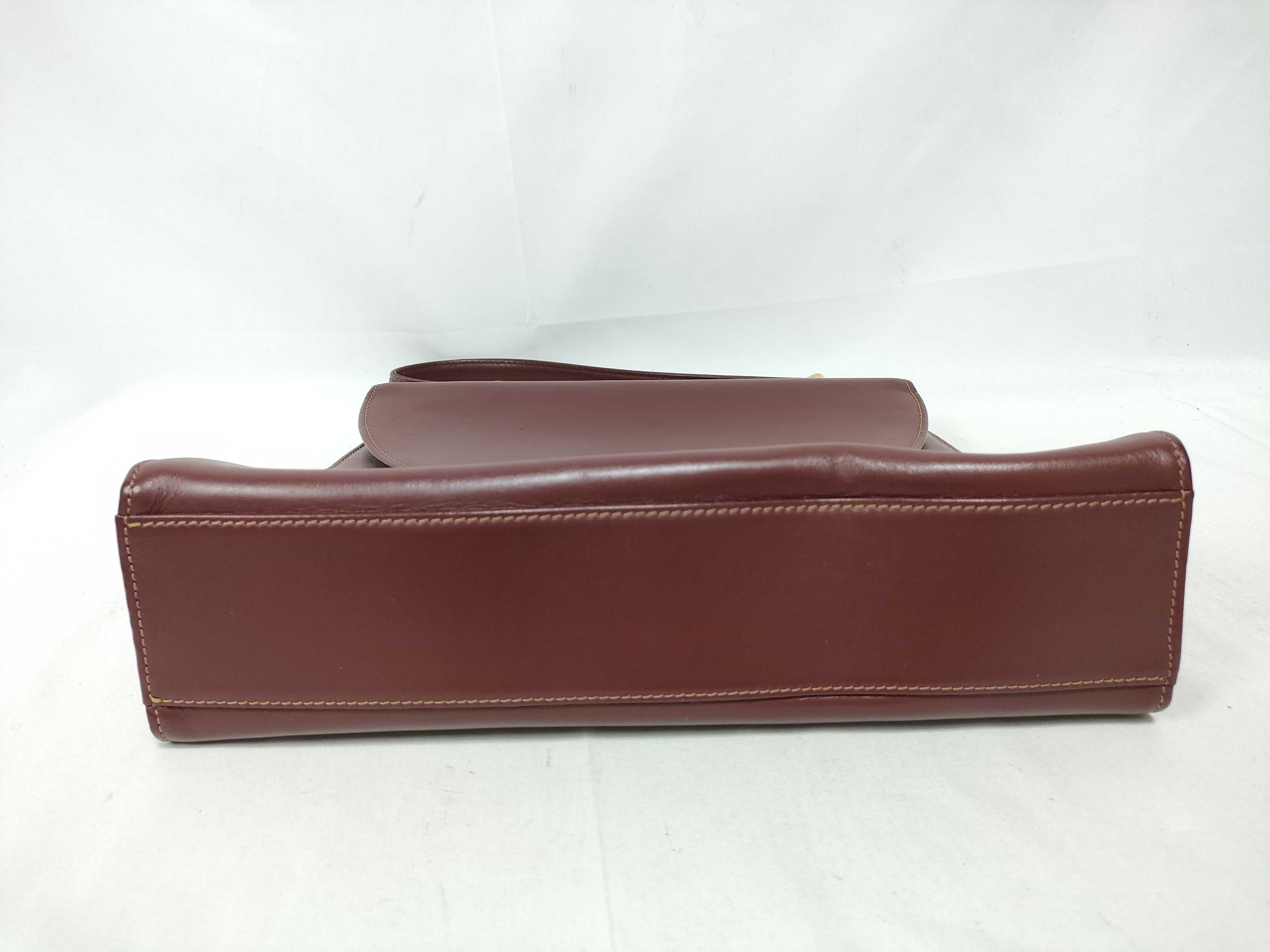 Must Line Bordeaux Leather Top Handle Handbag — view 3