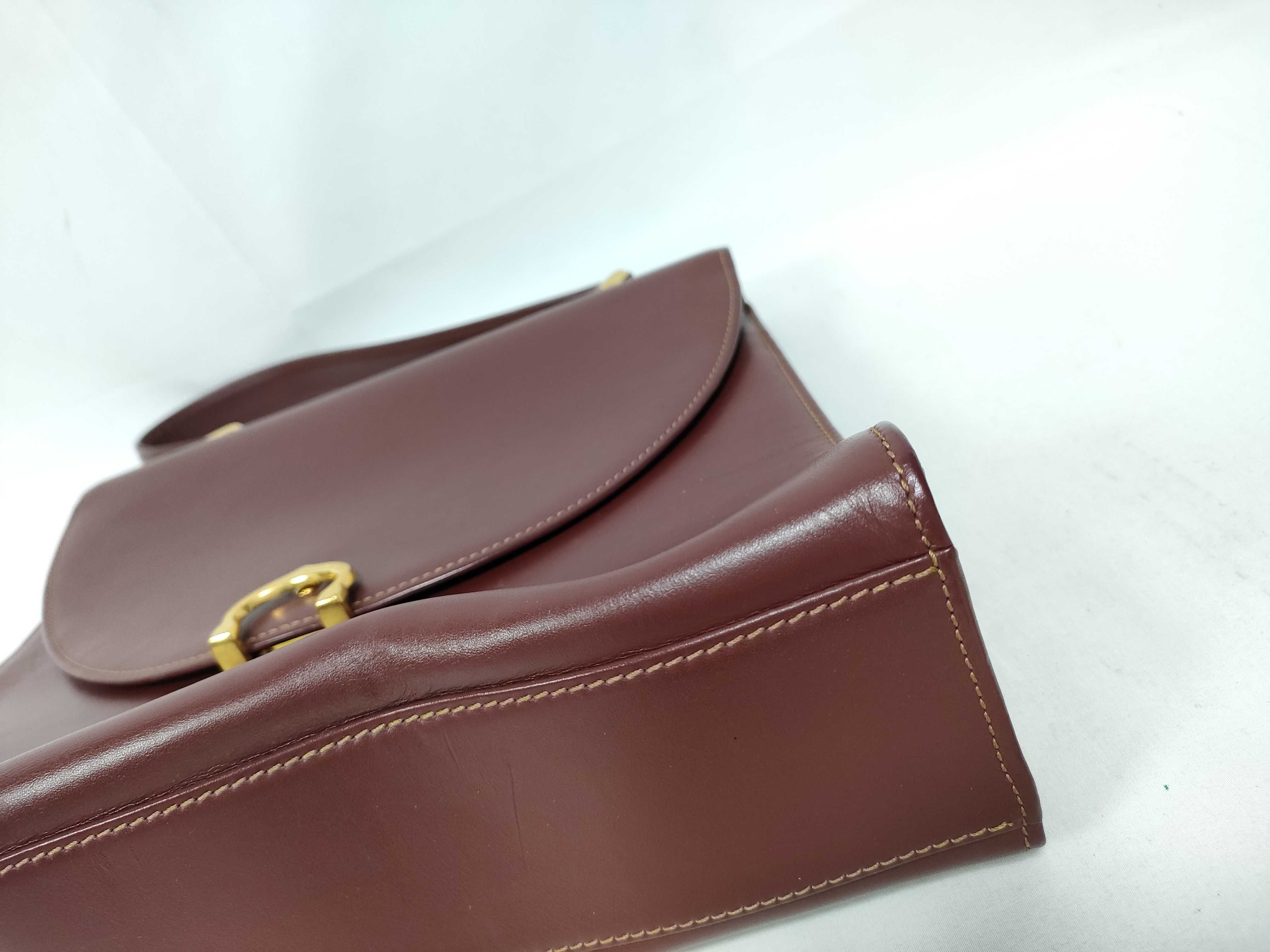 Must Line Bordeaux Leather Top Handle Handbag — view 4