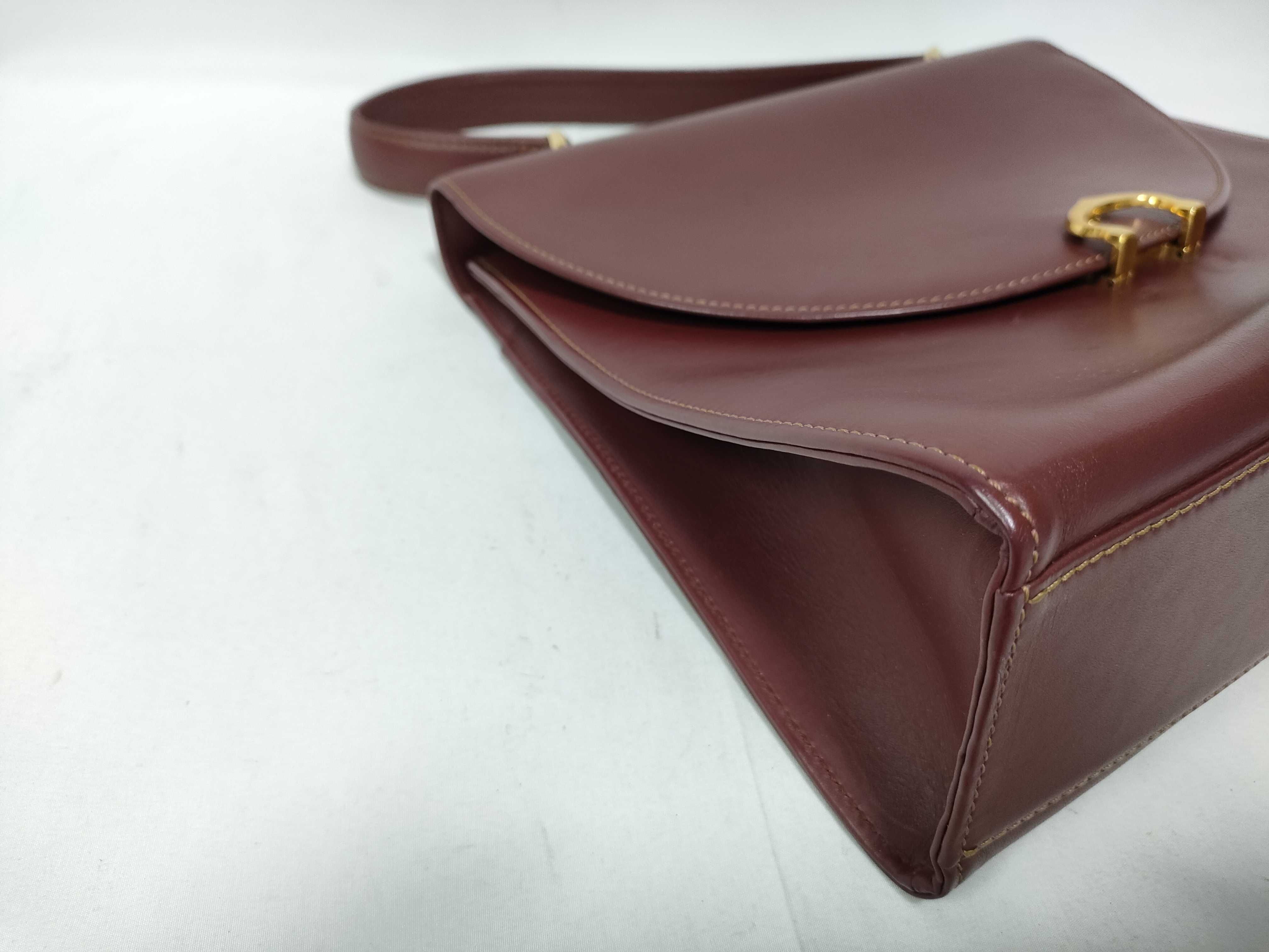 Must Line Bordeaux Leather Top Handle Handbag — view 5
