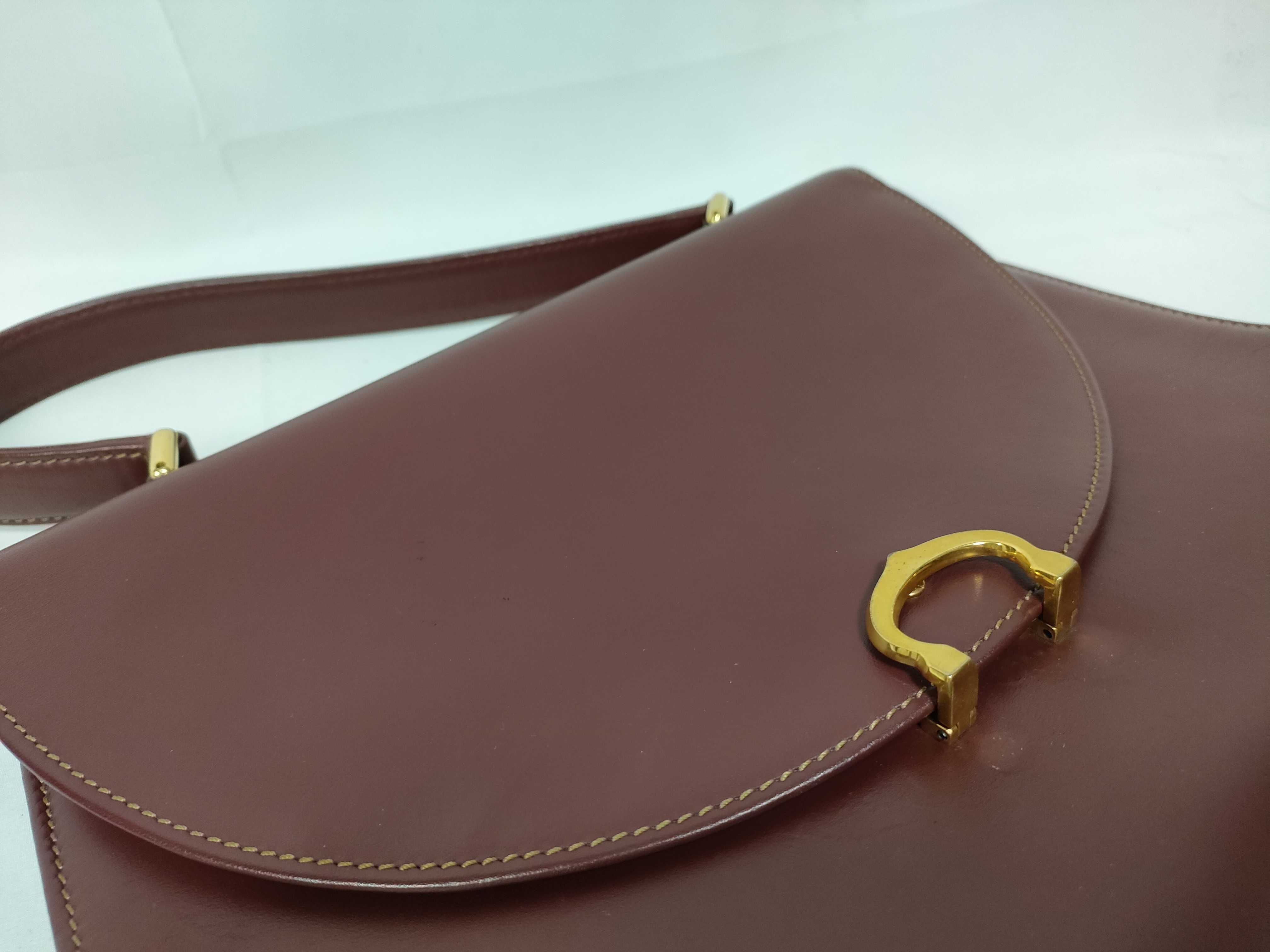 Must Line Bordeaux Leather Top Handle Handbag — view 6