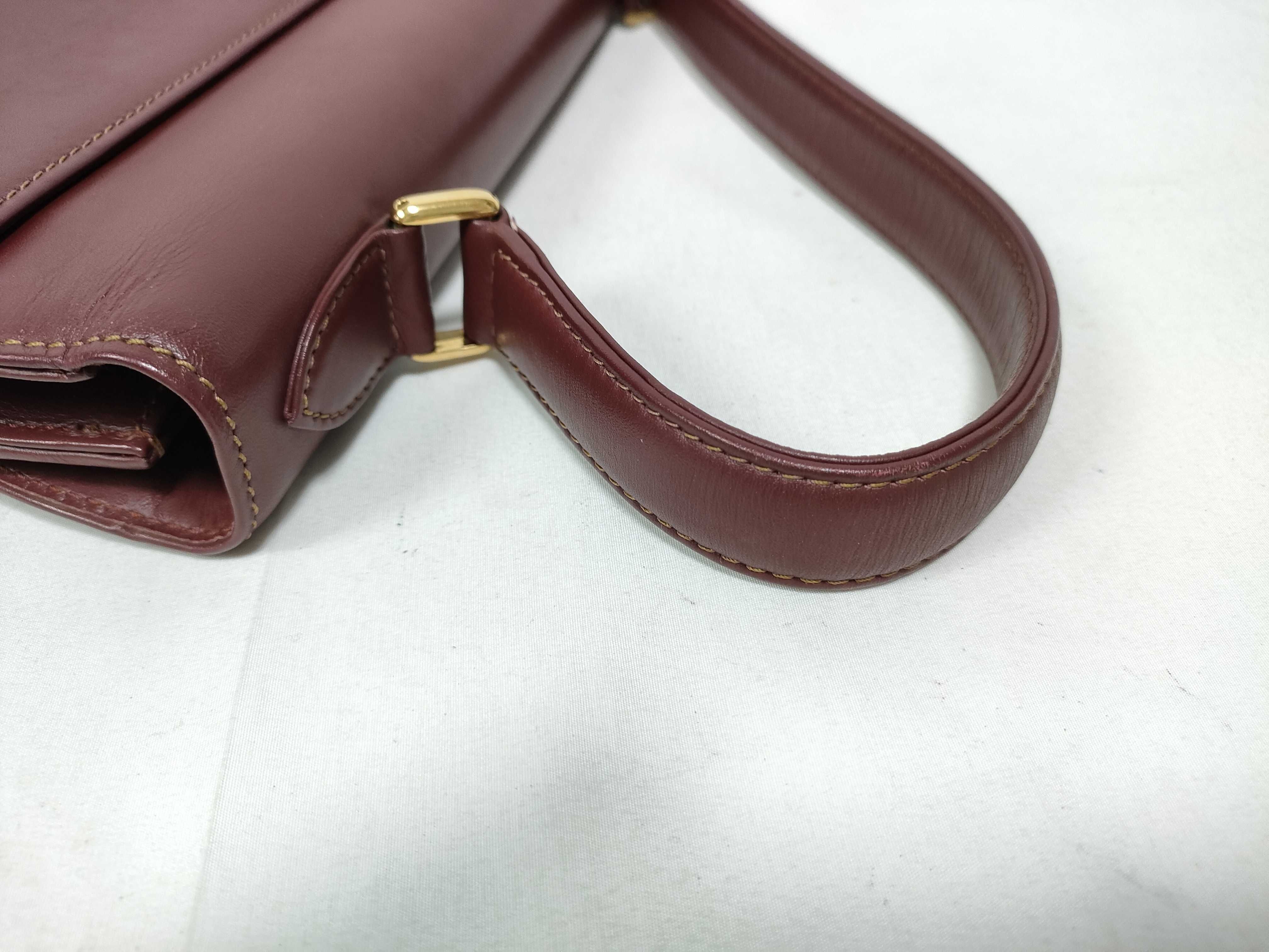 Must Line Bordeaux Leather Top Handle Handbag — view 7