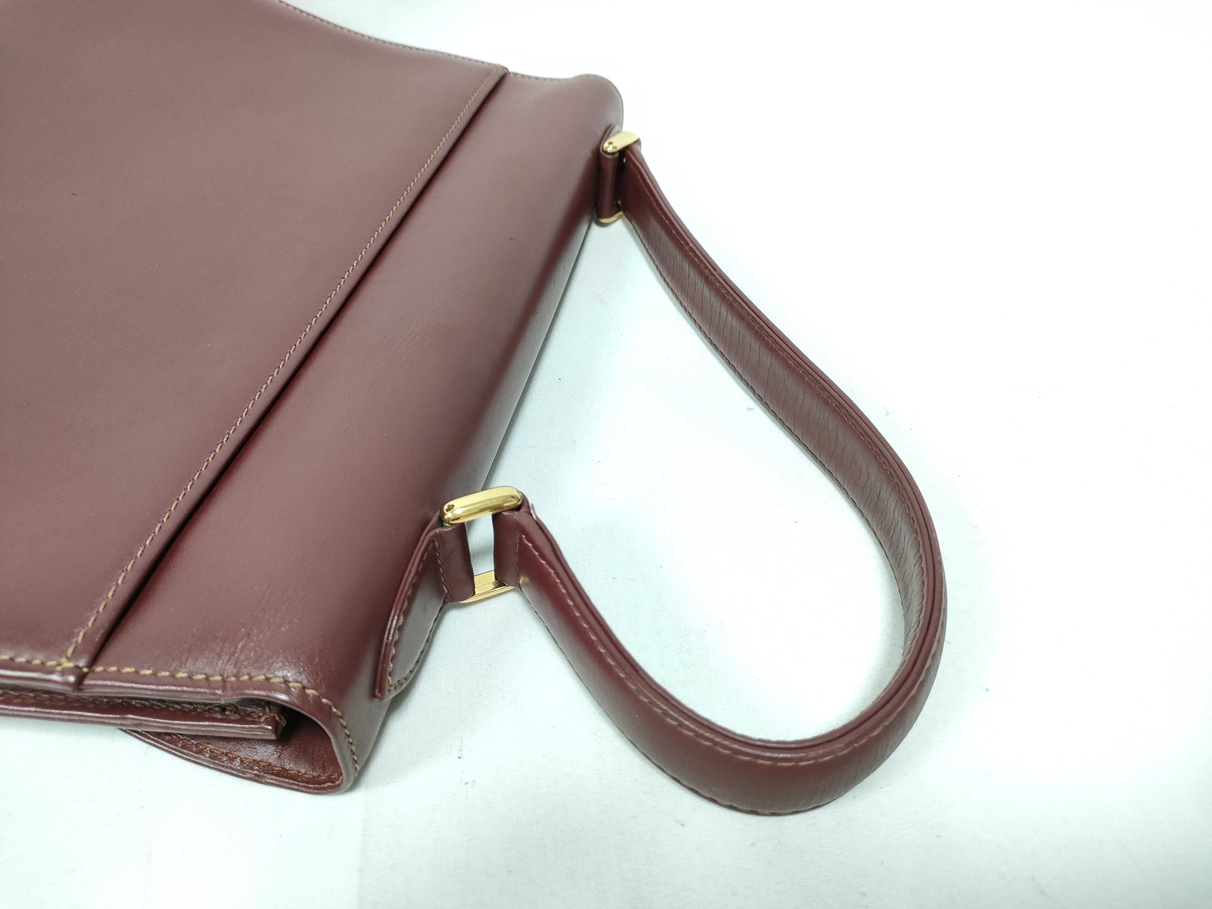 Must Line Bordeaux Leather Top Handle Handbag — view 8