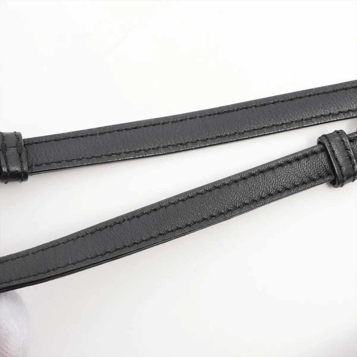 Intrecciato Leather Chain Shoulder Bag Black — view 10