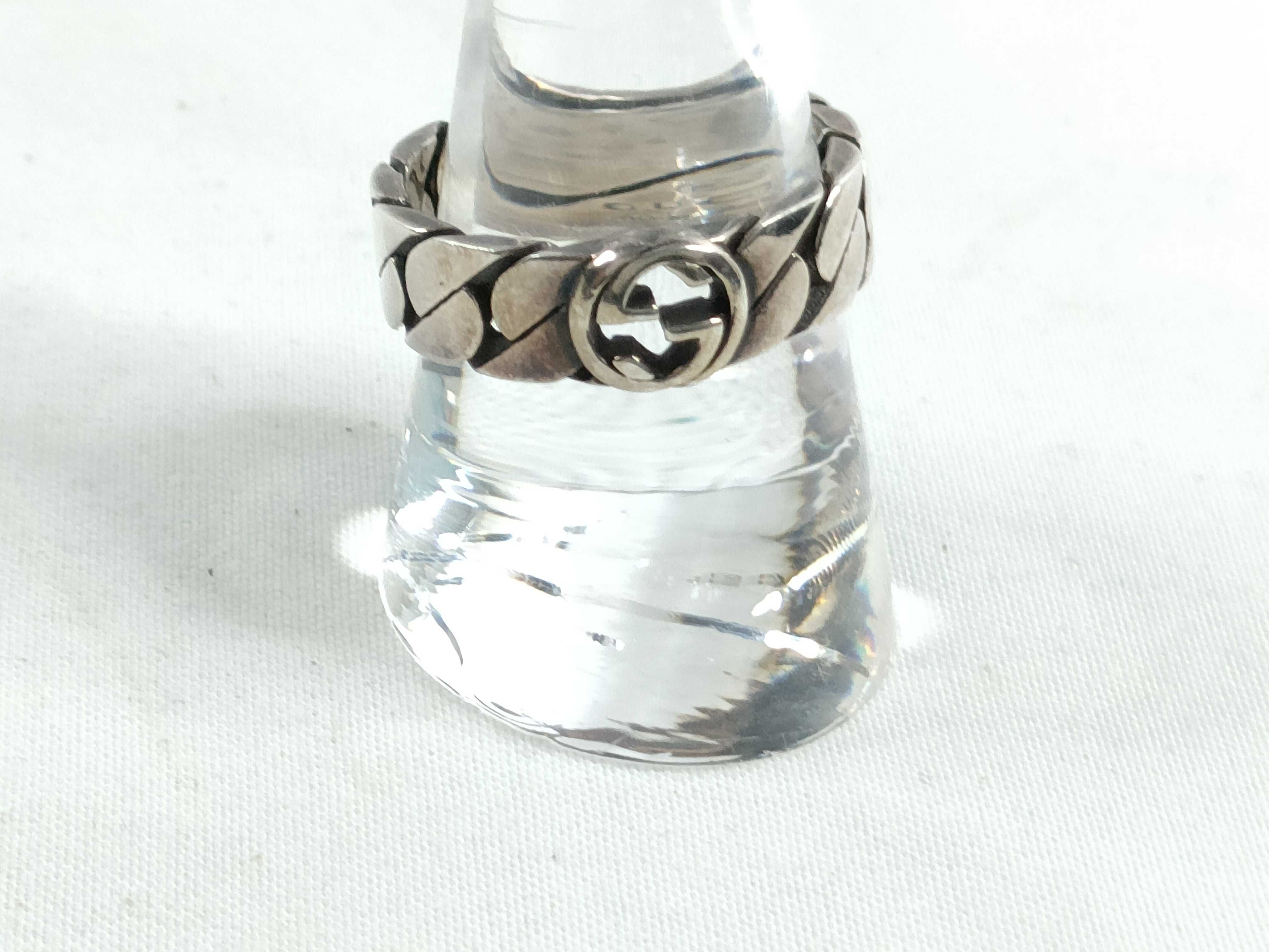 Interlocking G Silver Ring (8824)