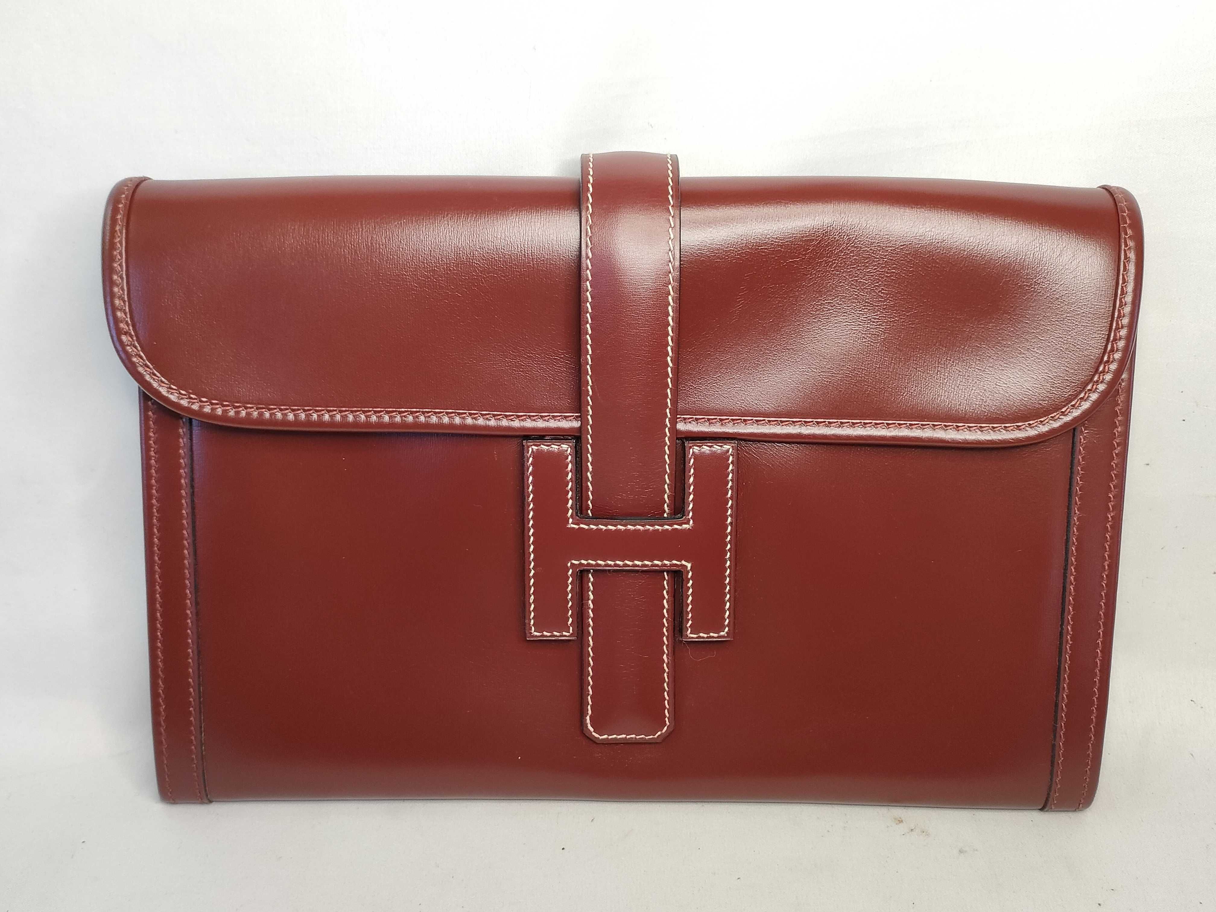 Gigi PM Box Calf Brown R Clutch Bag