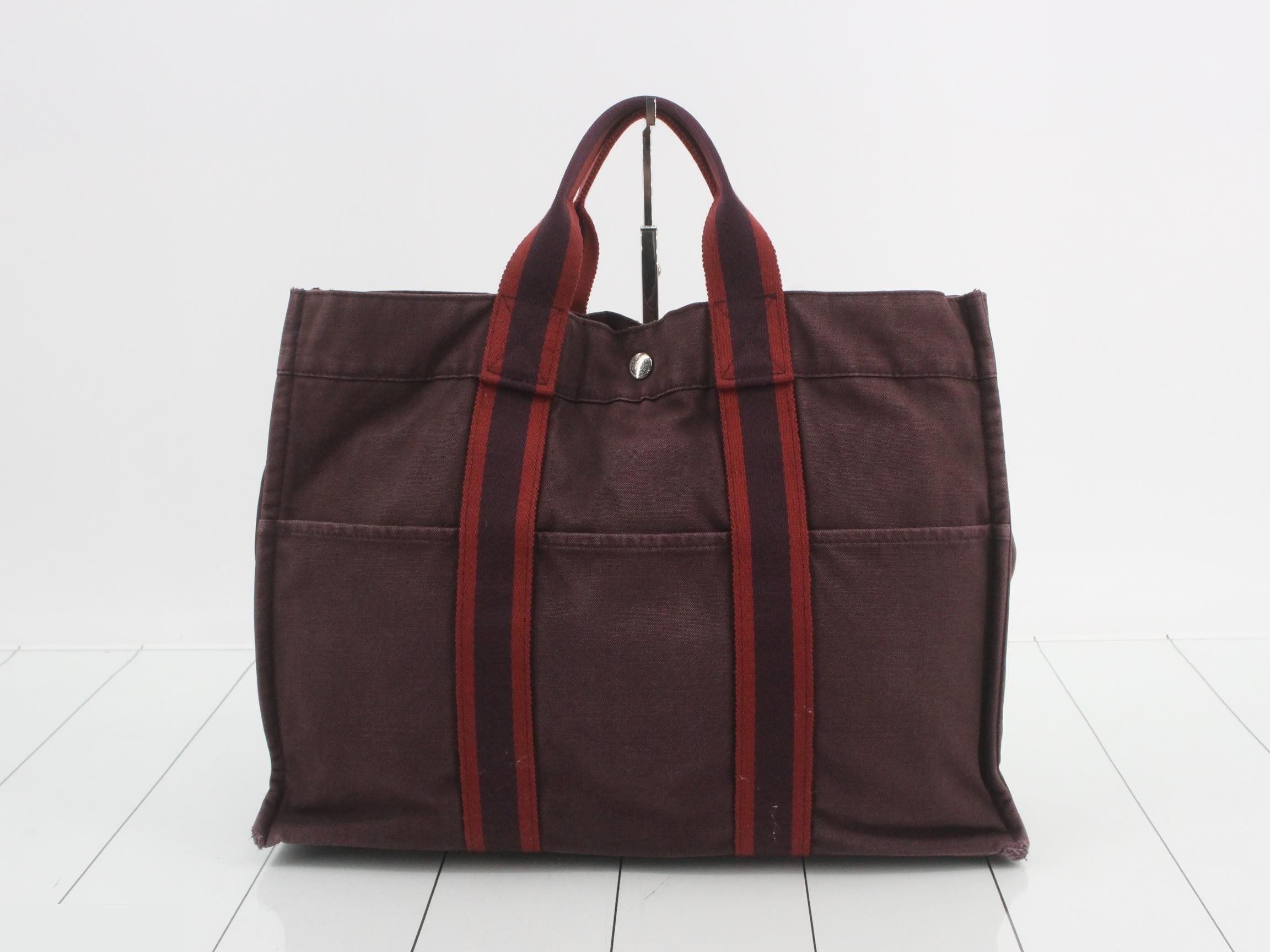 Aleline MM Tote Bag, Canvas, Red, Silver Hardware — view 2