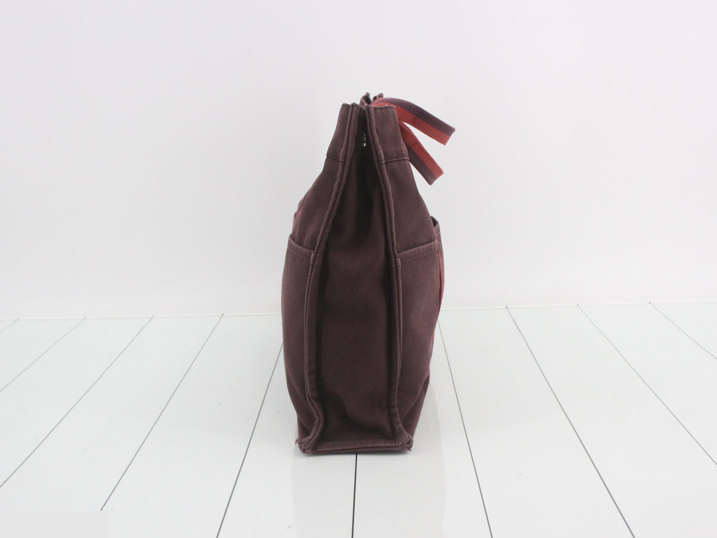 Aleline MM Tote Bag, Canvas, Red, Silver Hardware — view 4