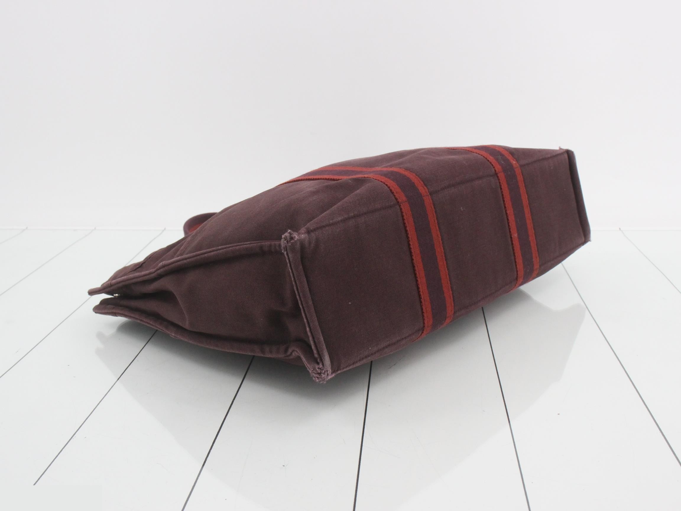Aleline MM Tote Bag, Canvas, Red, Silver Hardware — view 5
