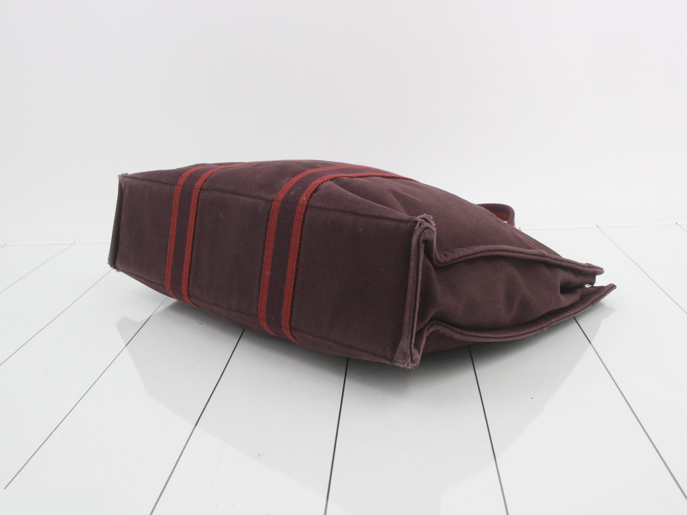 Aleline MM Tote Bag, Canvas, Red, Silver Hardware — view 6