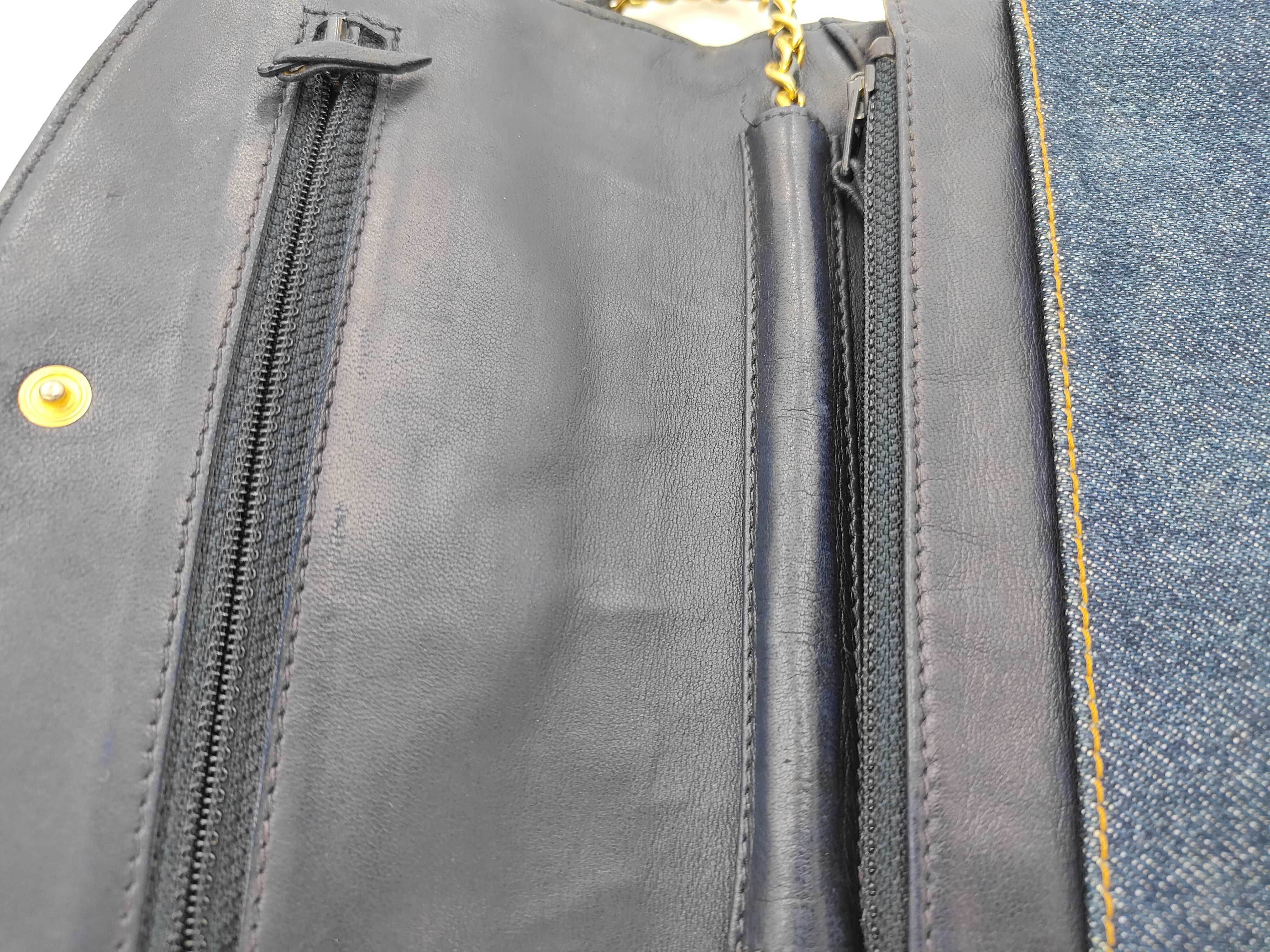 denim chain wallet, blue, serial number 4, shoulder bag. — view 13