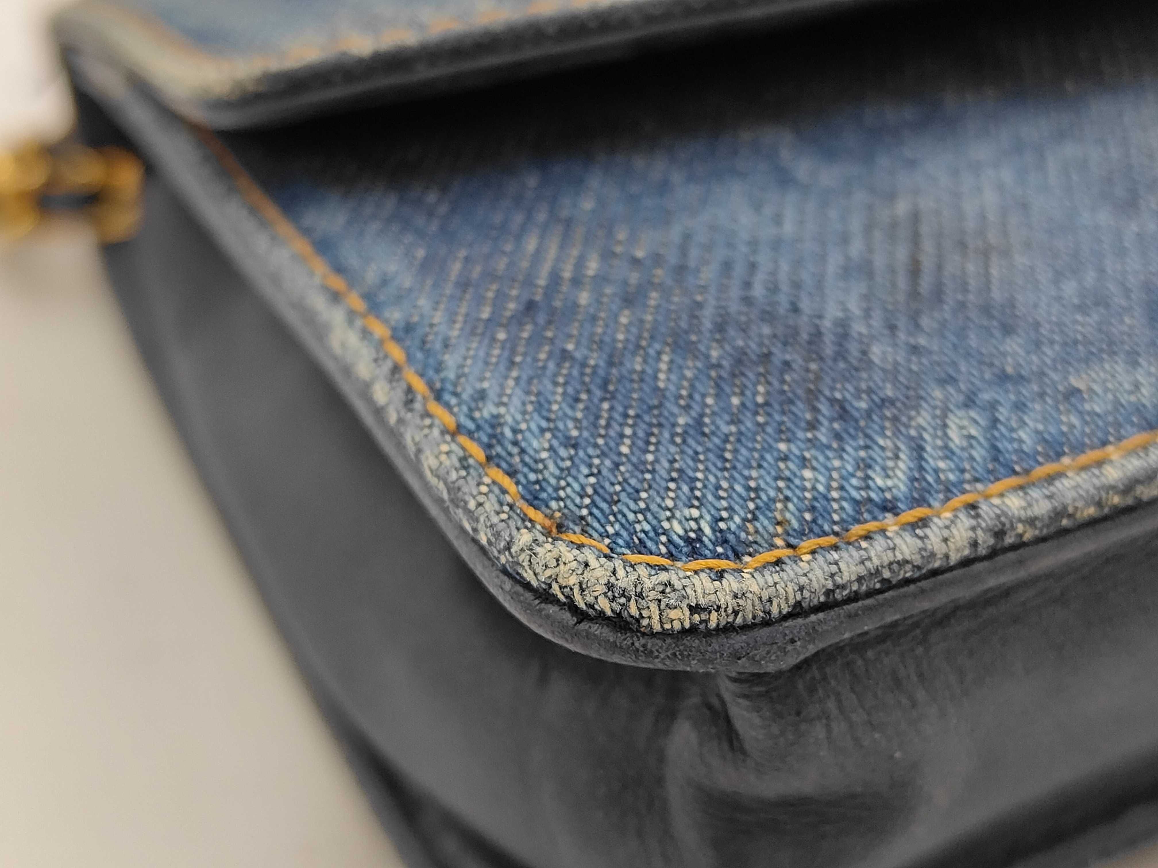 denim chain wallet, blue, serial number 4, shoulder bag. — view 6