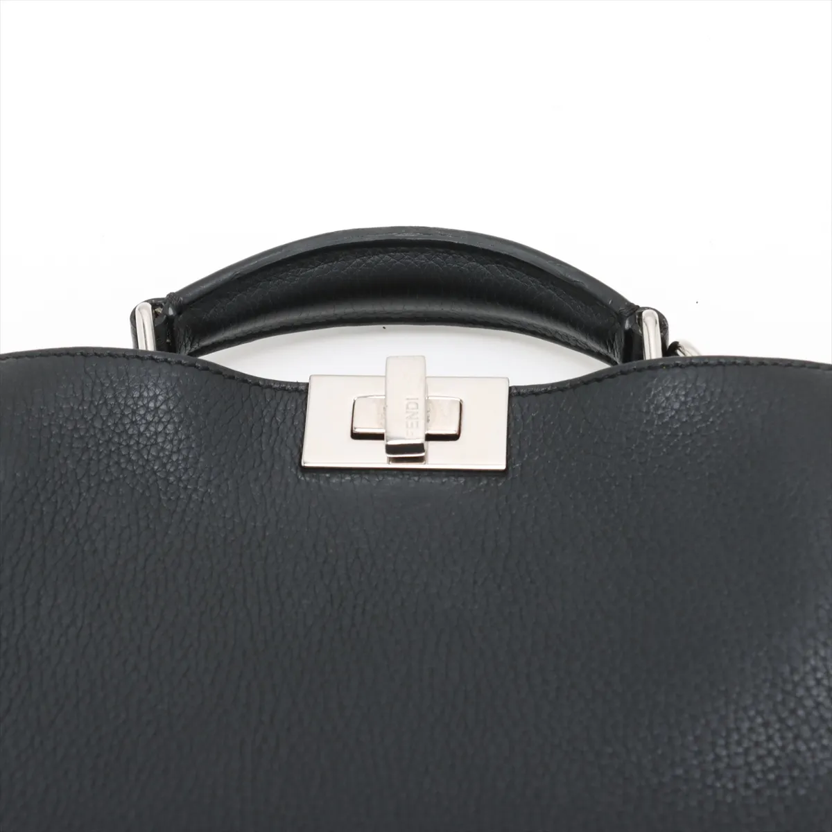 Peekaboo Ic You Small Leather 2WAY Handbag Black 7VA530 Pouch Dirty — view 6