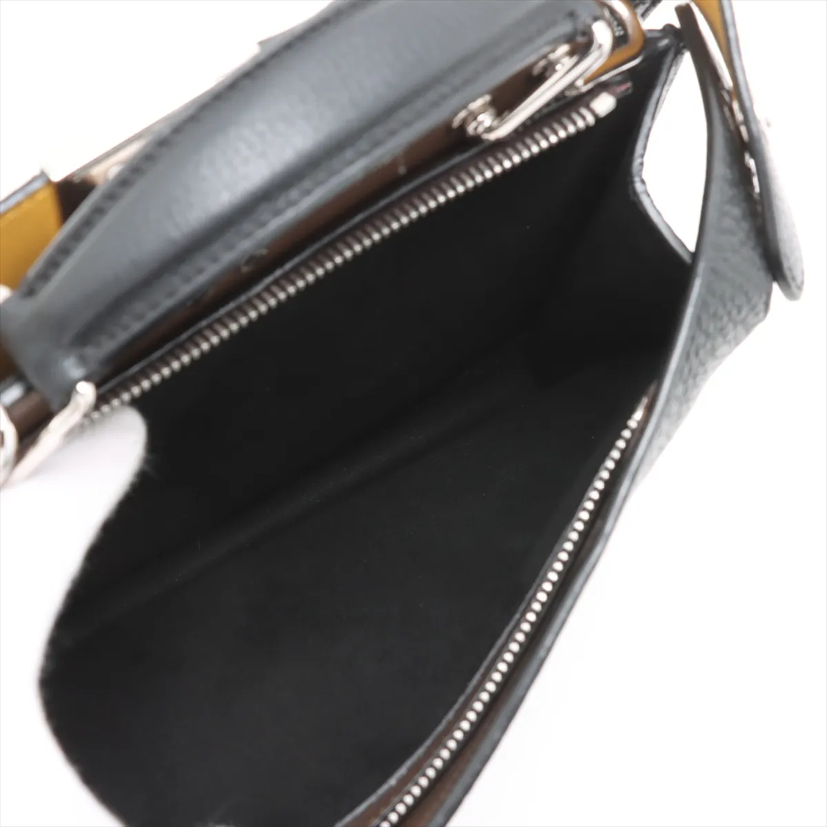 Peekaboo Ic You Small Leather 2WAY Handbag Black 7VA530 Pouch Dirty — view 8