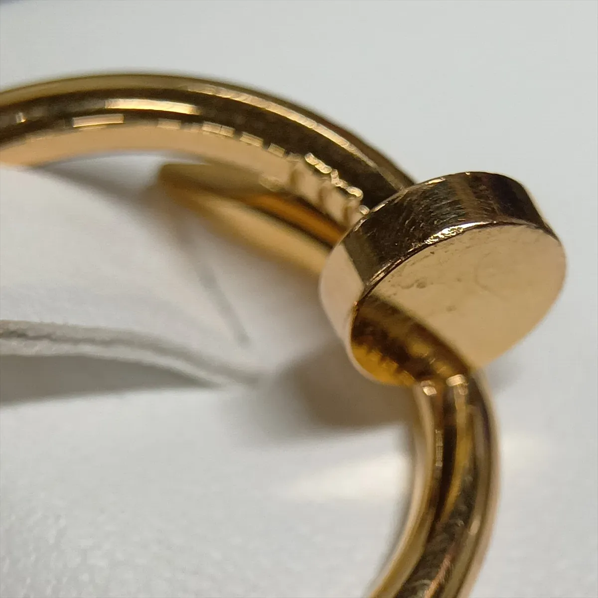 Juste un Clou Ring, 750 (PG), 8.0g, Size 60, UUX093, some dents and scratches. — view 5