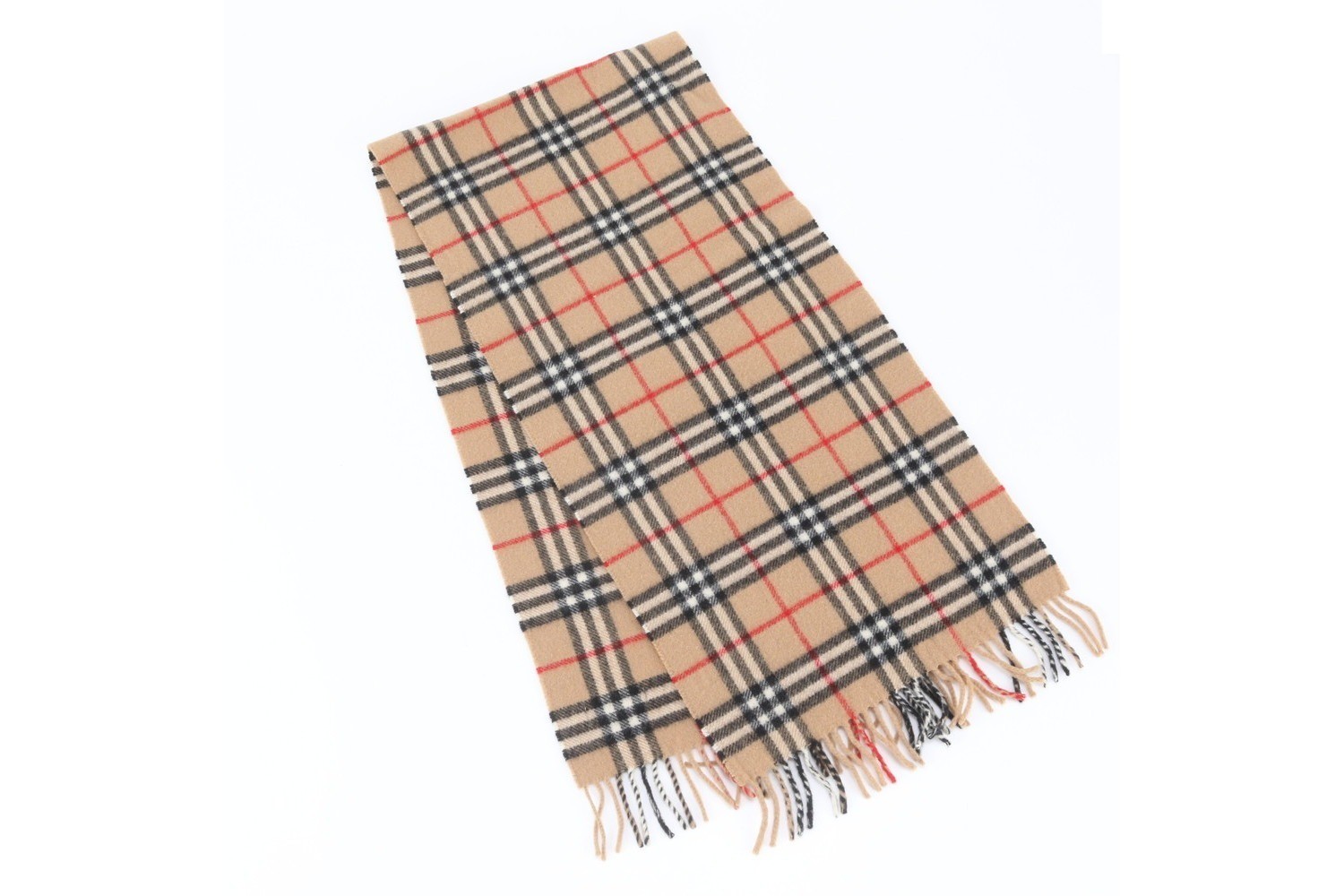 Nova Check scarf with tags attached. — view 2