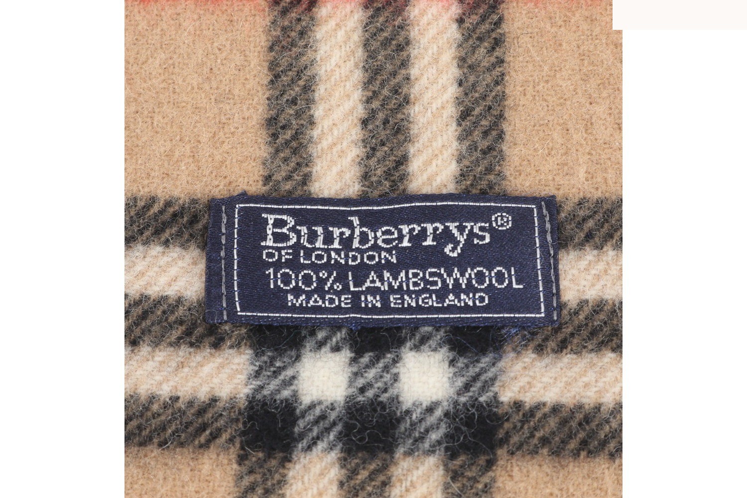 Nova Check scarf with tags attached. — view 3