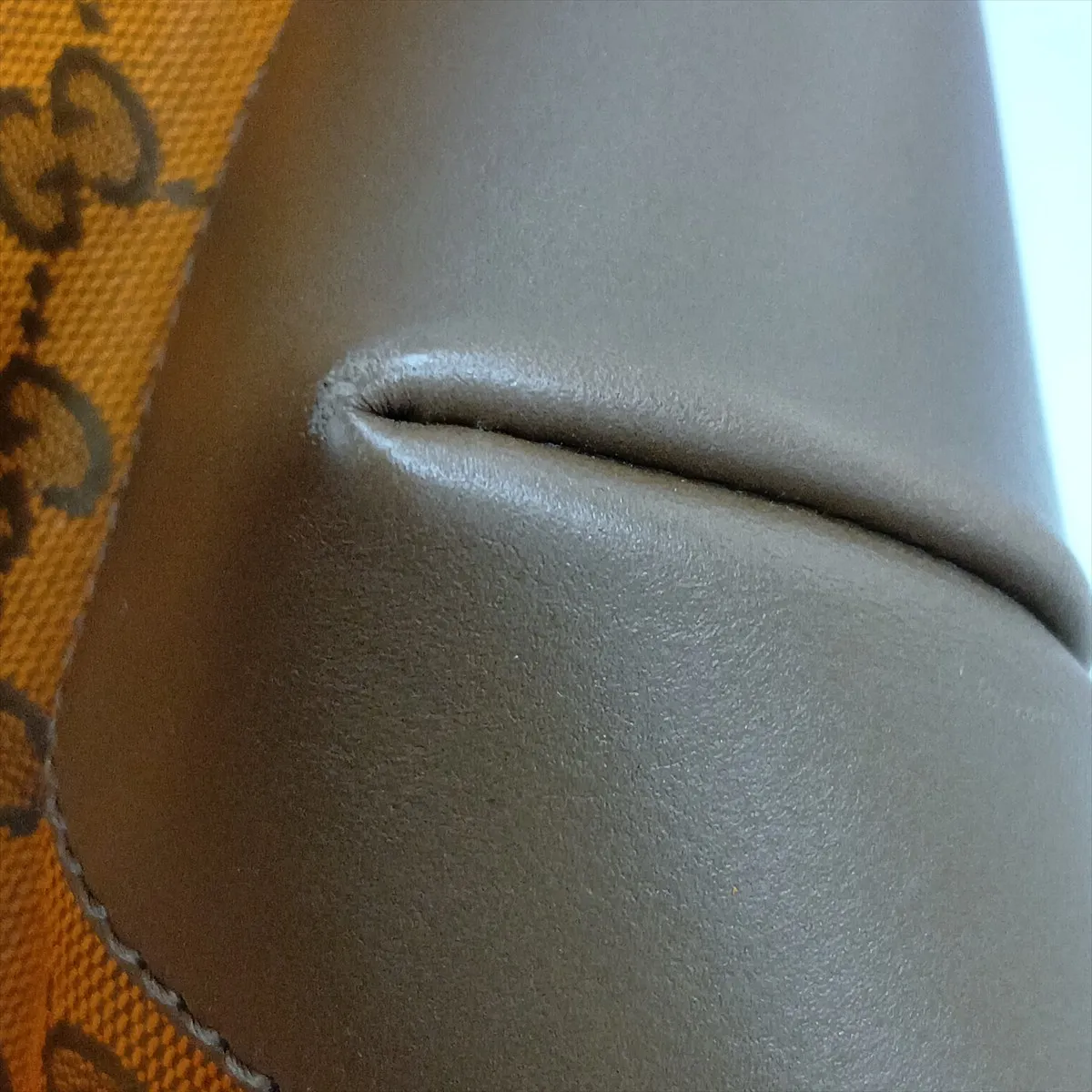 GG Canvas 308928 Canvas x Leather Tote Bag Orange — view 13