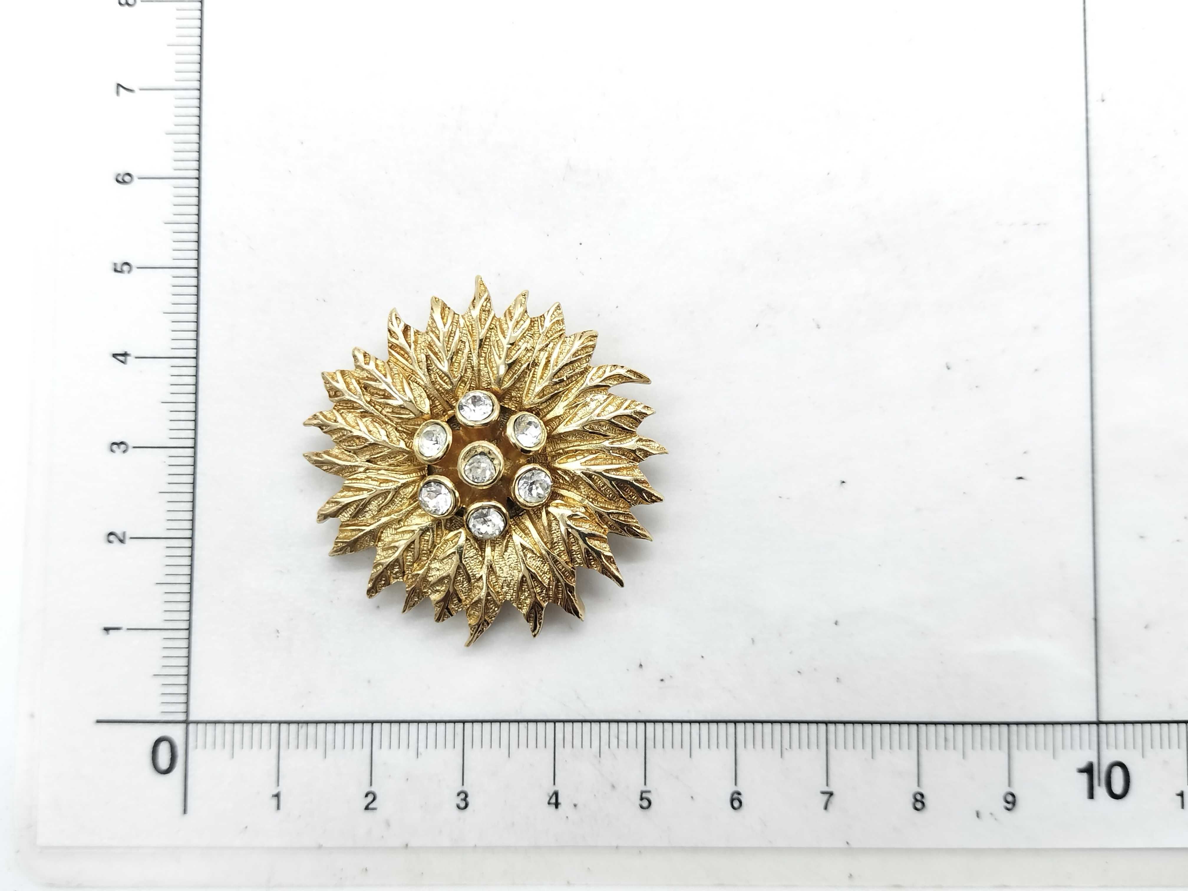 Flower/Rhinestone Brooch — view 6
