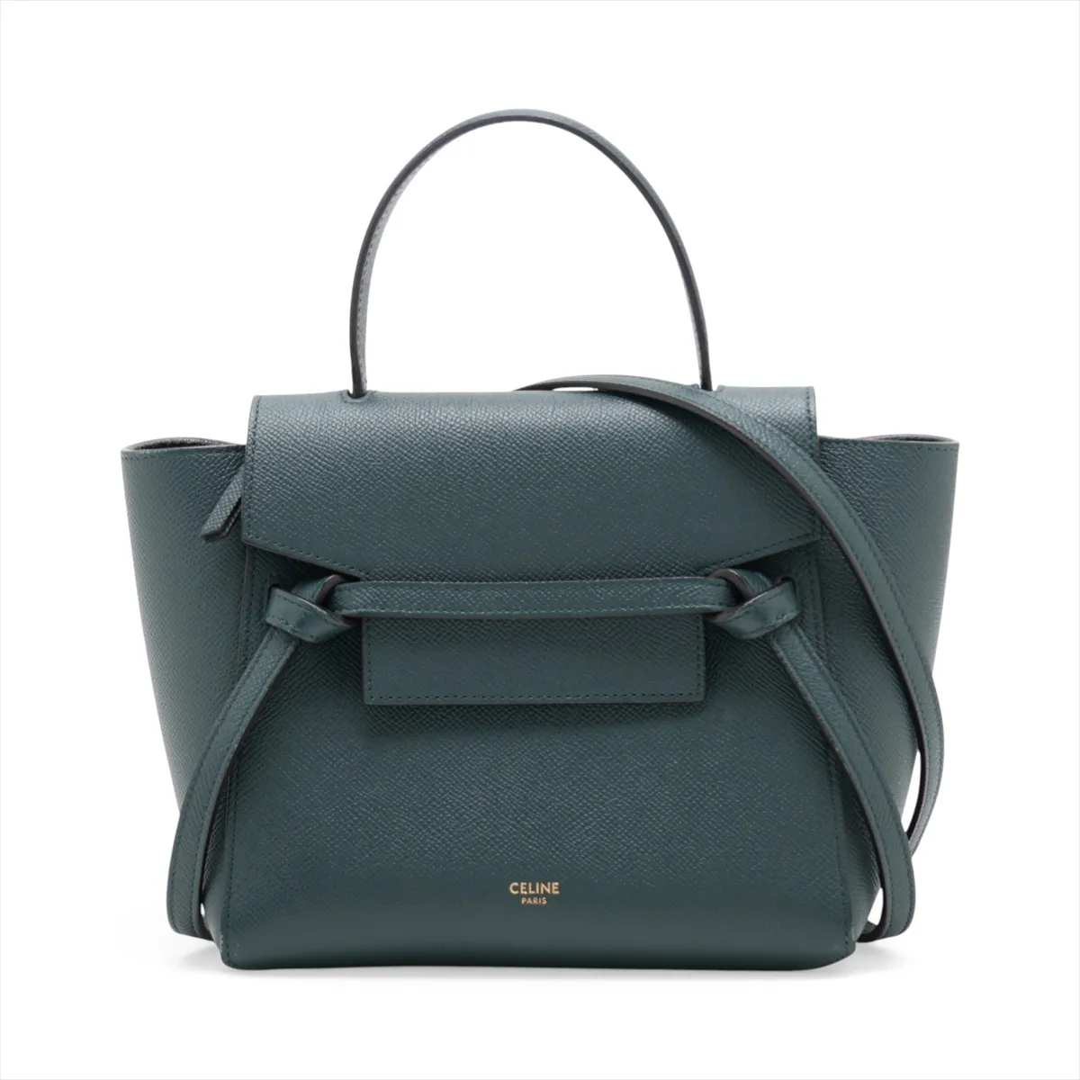 Belt Bag Micro Leather 2-Way Handbag Green