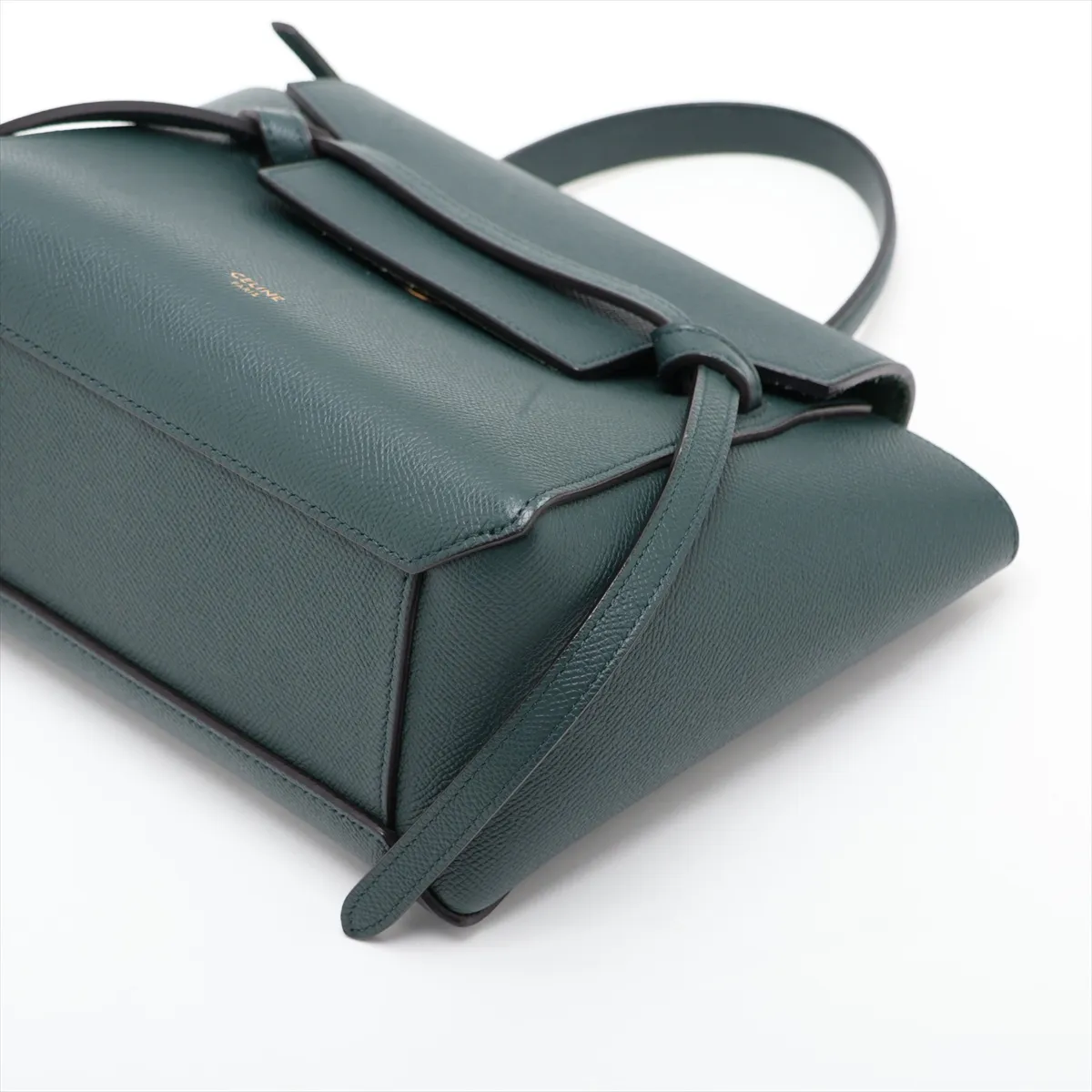 Belt Bag Micro Leather 2-Way Handbag Green — view 3