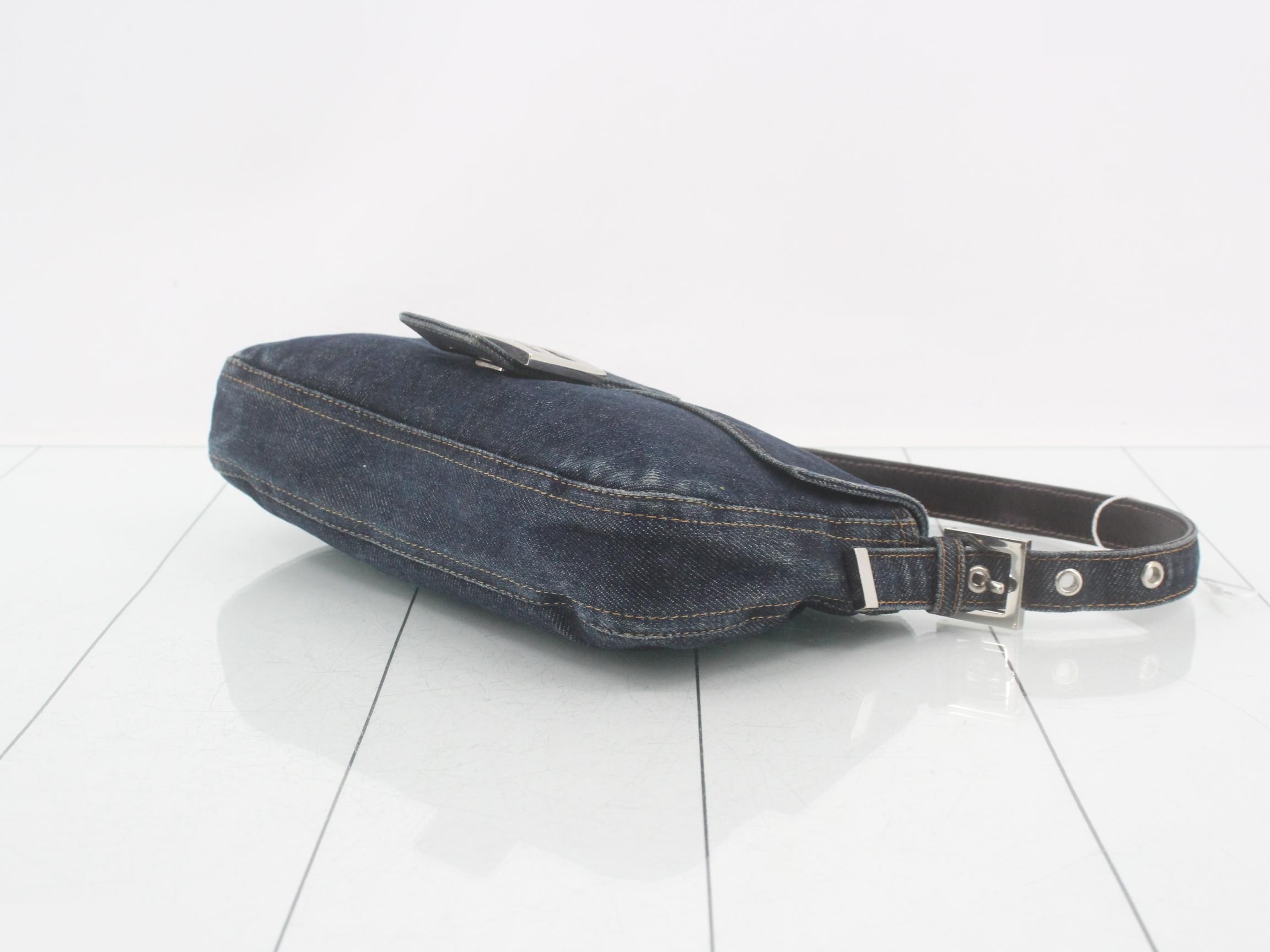 Mamma Baguette Denim One-Shoulder Bag — view 6