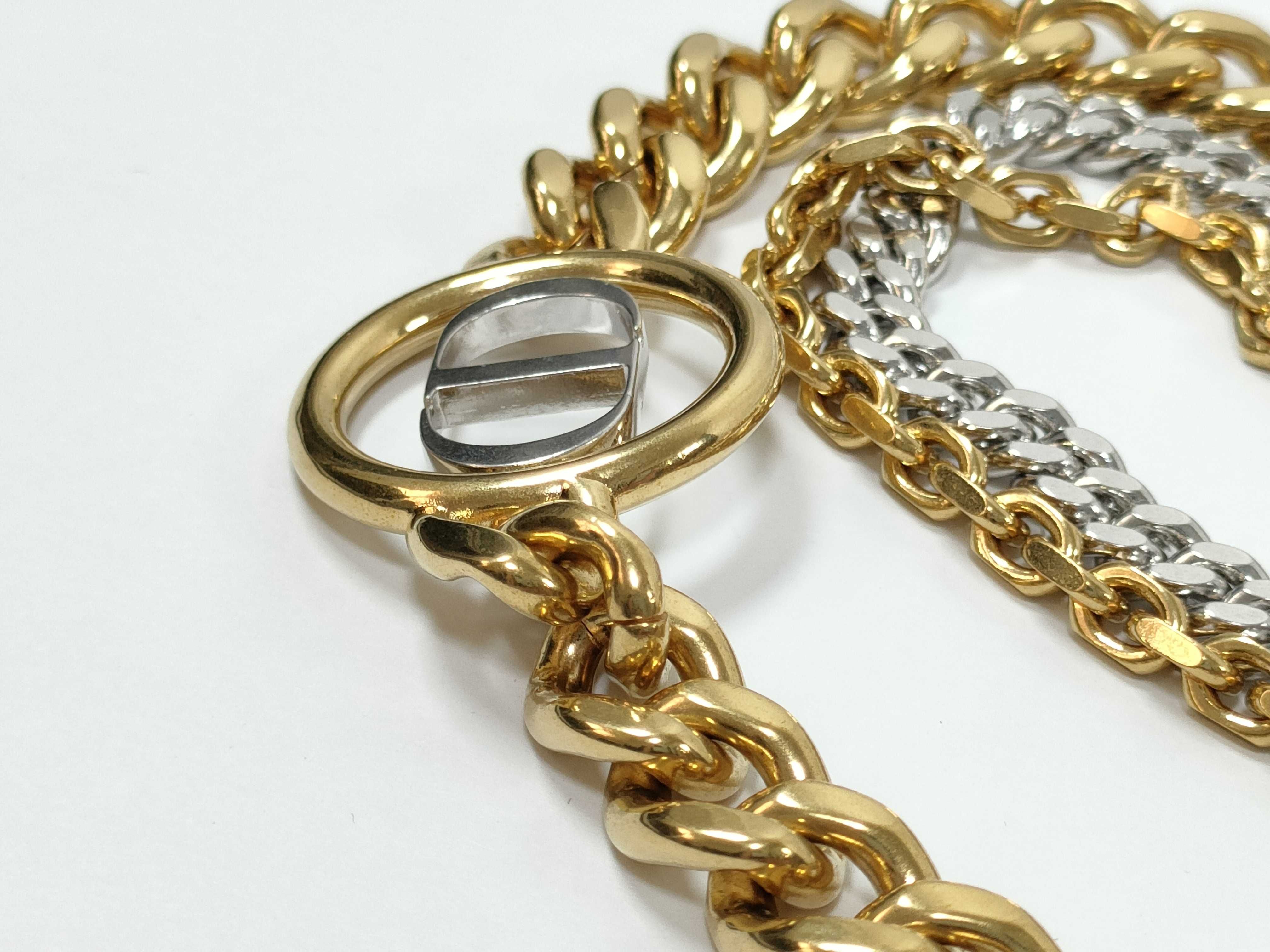 CD Triple Chain Necklace — view 5