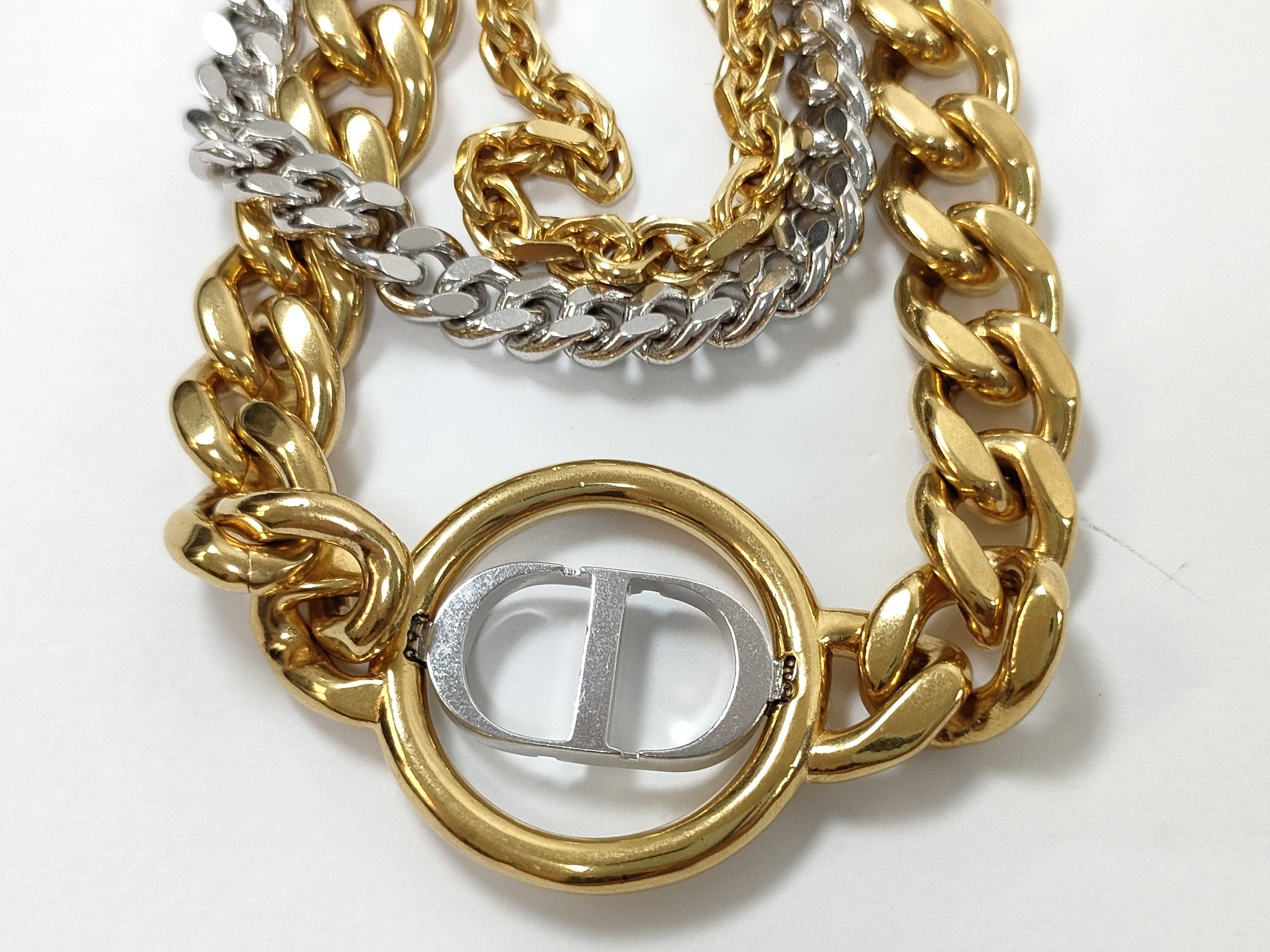 CD Triple Chain Necklace — view 7