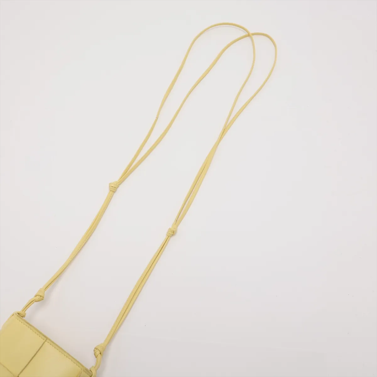 Maxi Intrecciato Cassette Leather Shoulder Bag, Yellow — view 5