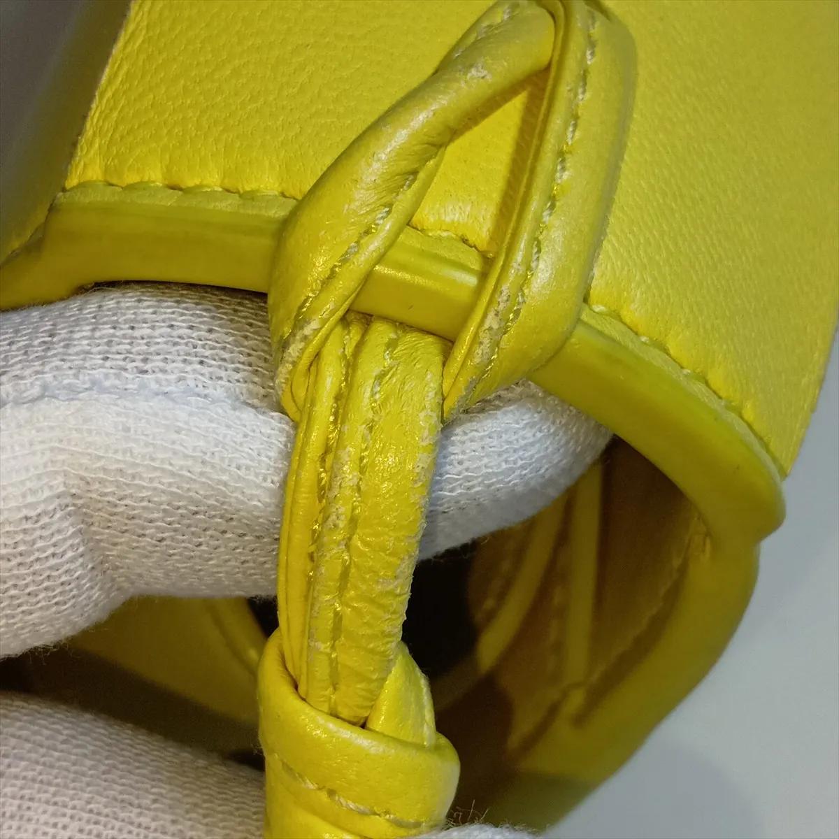 Maxi Intrecciato Cassette Leather Shoulder Bag, Yellow — view 10