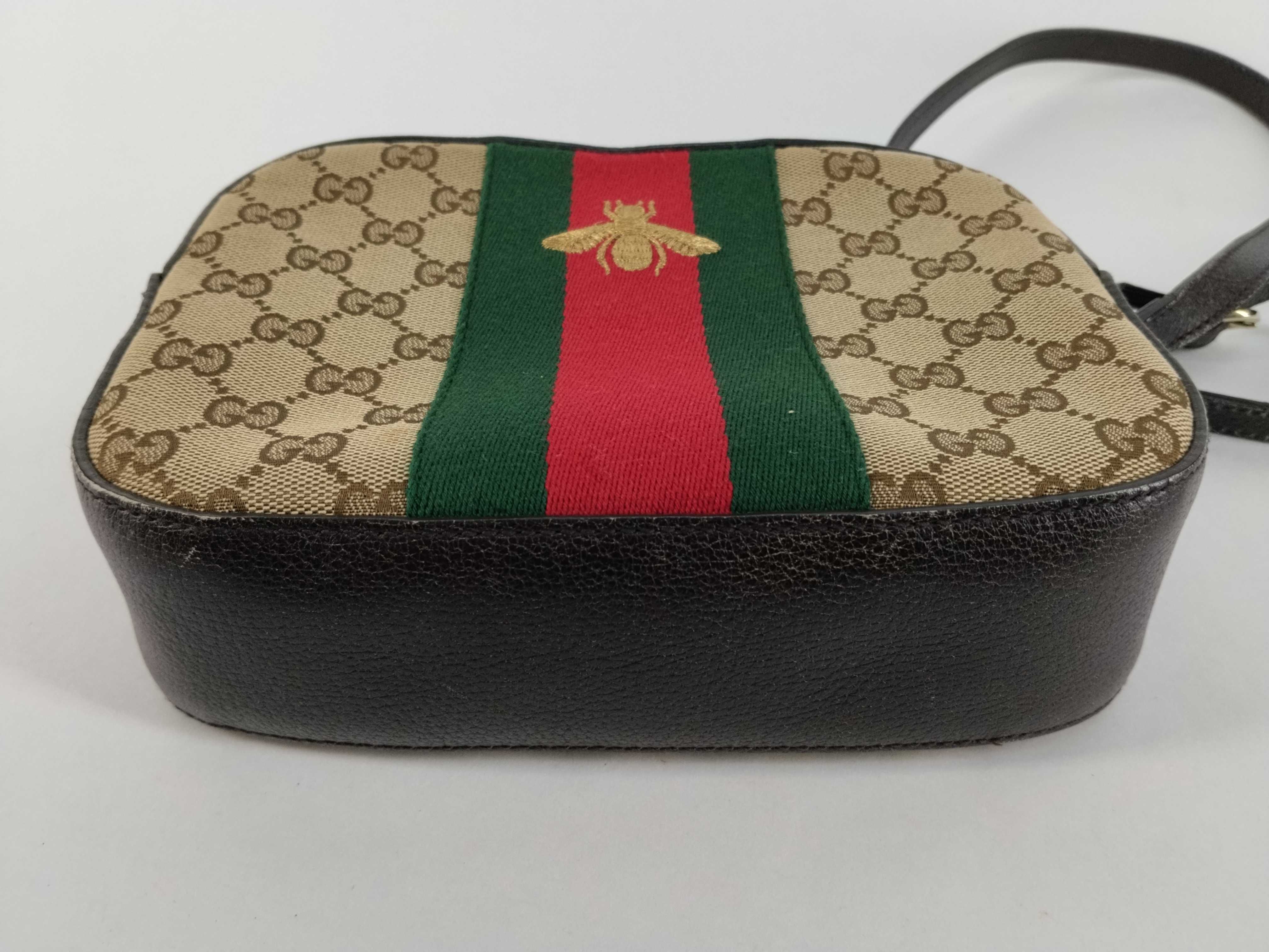 GG Supreme Gucci Bee Sherry Line GG Canvas Shoulder Bag — view 7