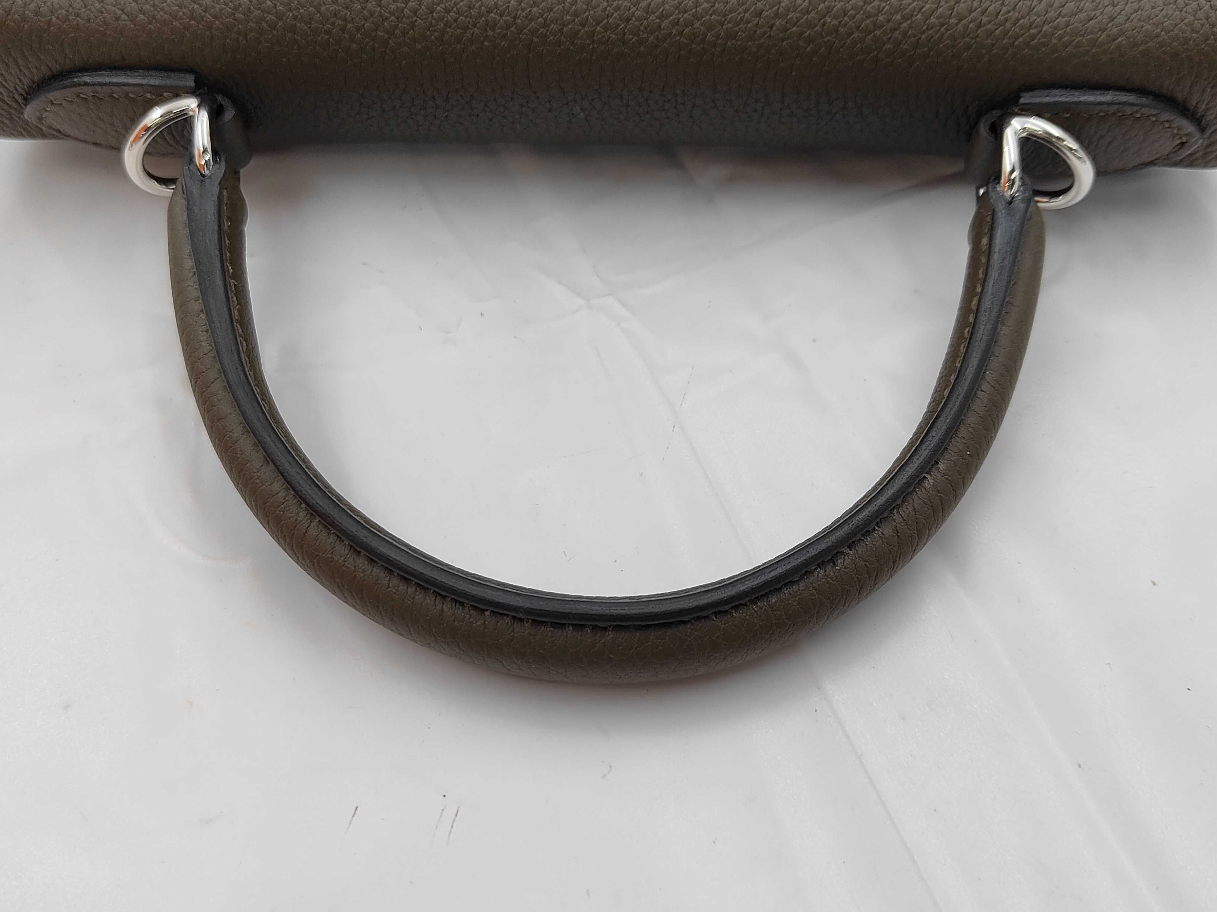 Kelly 25 Togo Vert Roden/P Hardware K Stamp Handbag — view 3