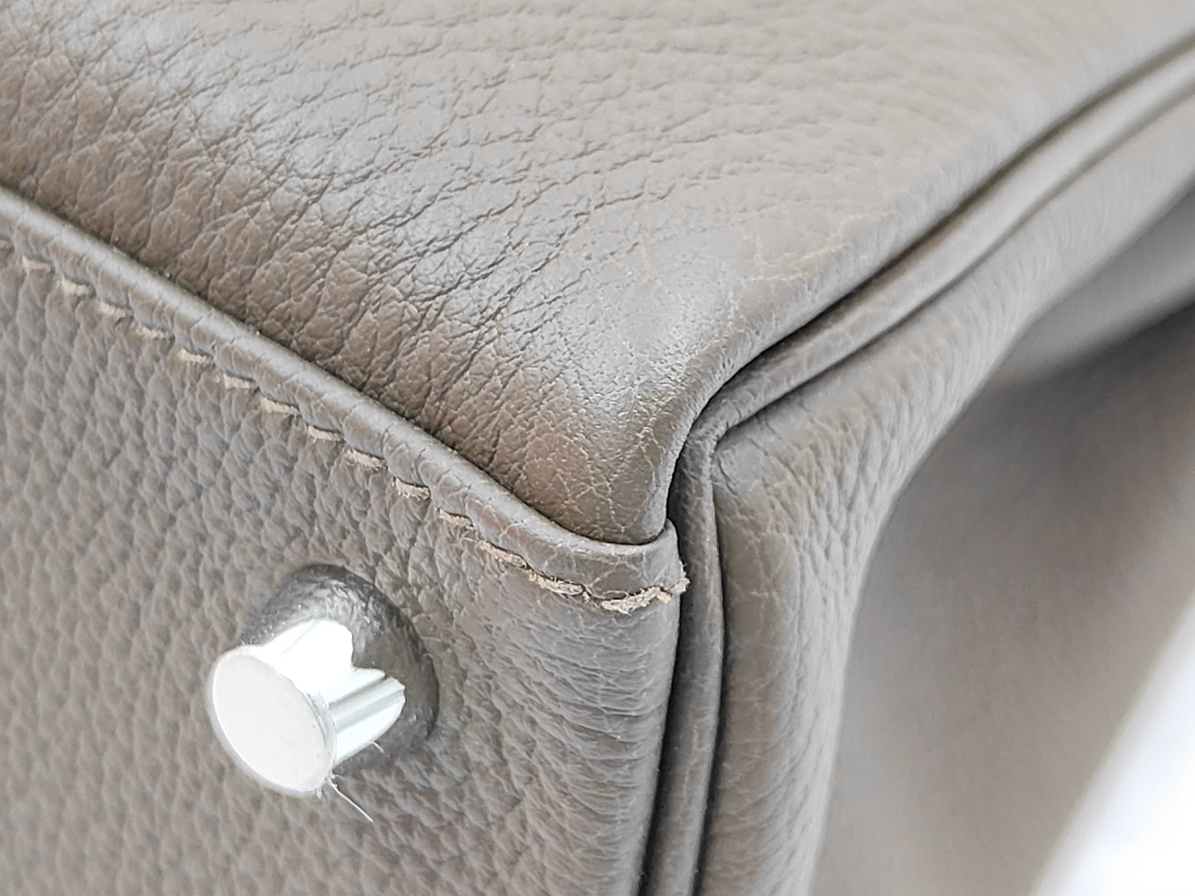 Kelly 25 Togo Vert Roden/P Hardware K Stamp Handbag — view 5