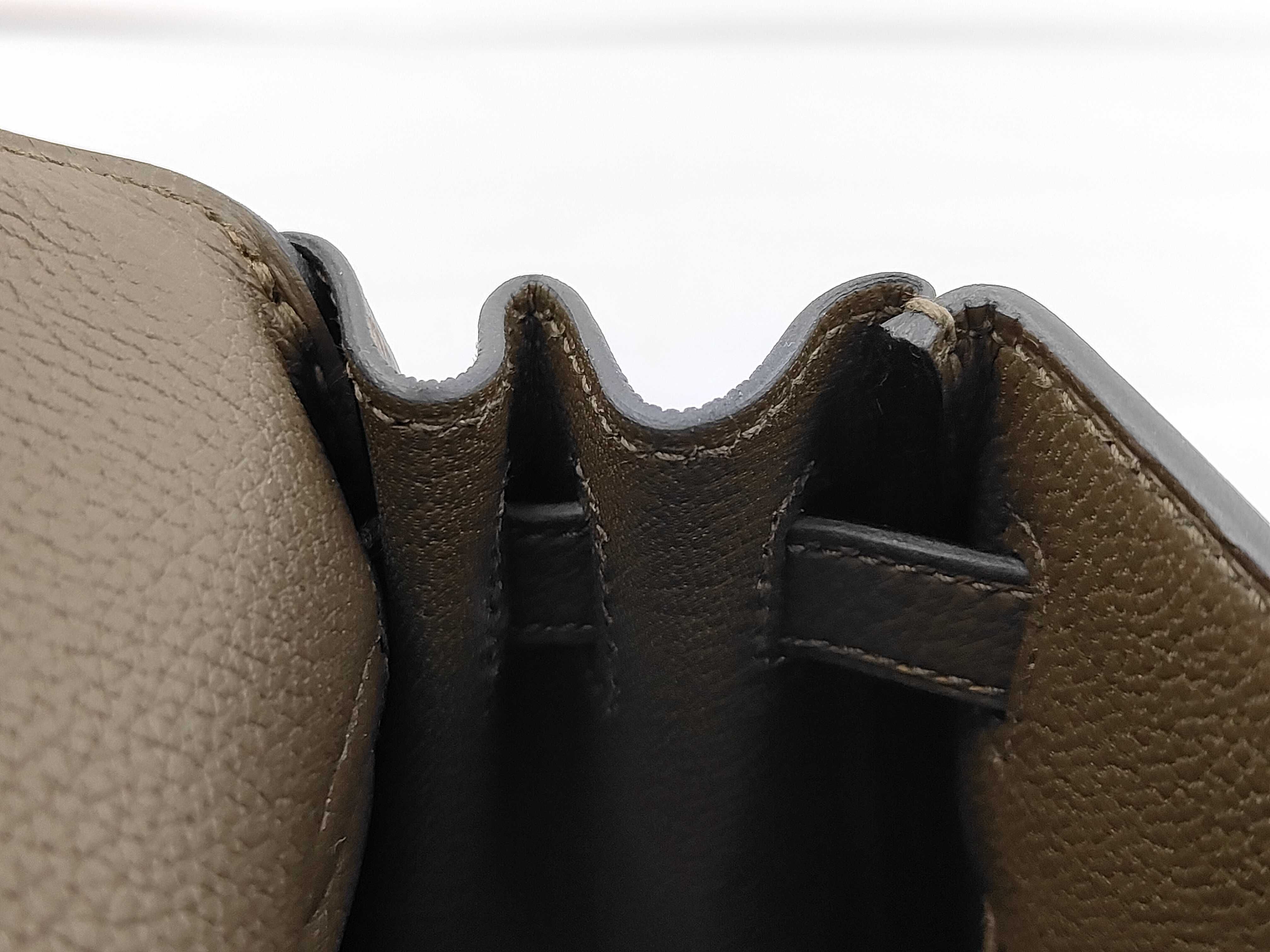 Kelly 25 Togo Vert Roden/P Hardware K Stamp Handbag — view 8