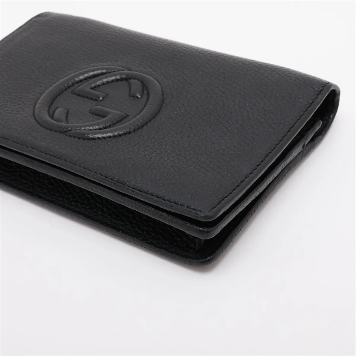Soho Leather Chain Wallet, Black, 598211 — view 3