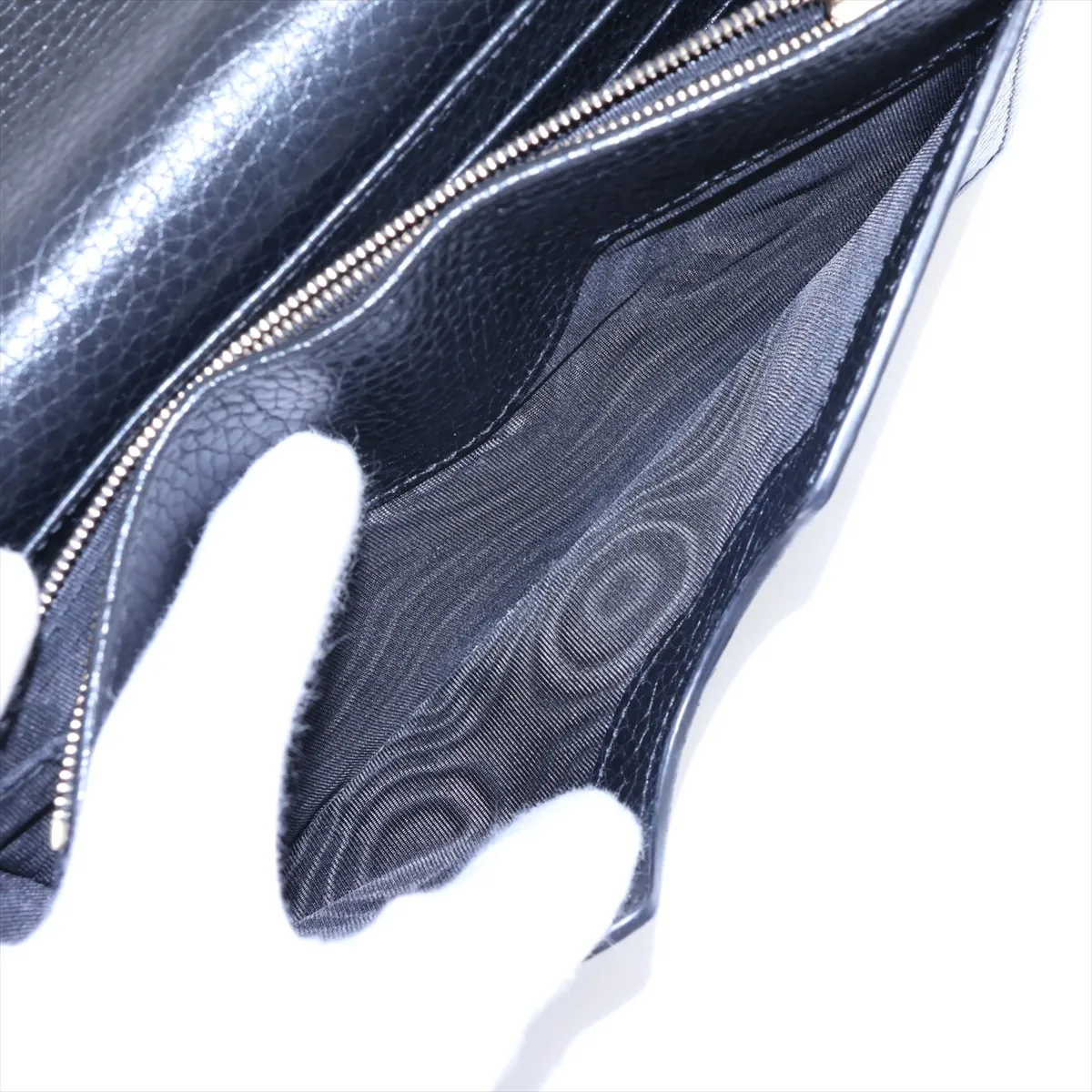 Soho Leather Chain Wallet, Black, 598211 — view 8