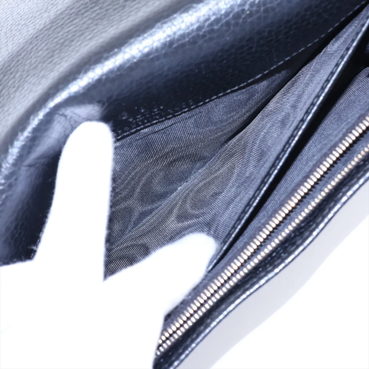 Soho Leather Chain Wallet, Black, 598211 — view 9