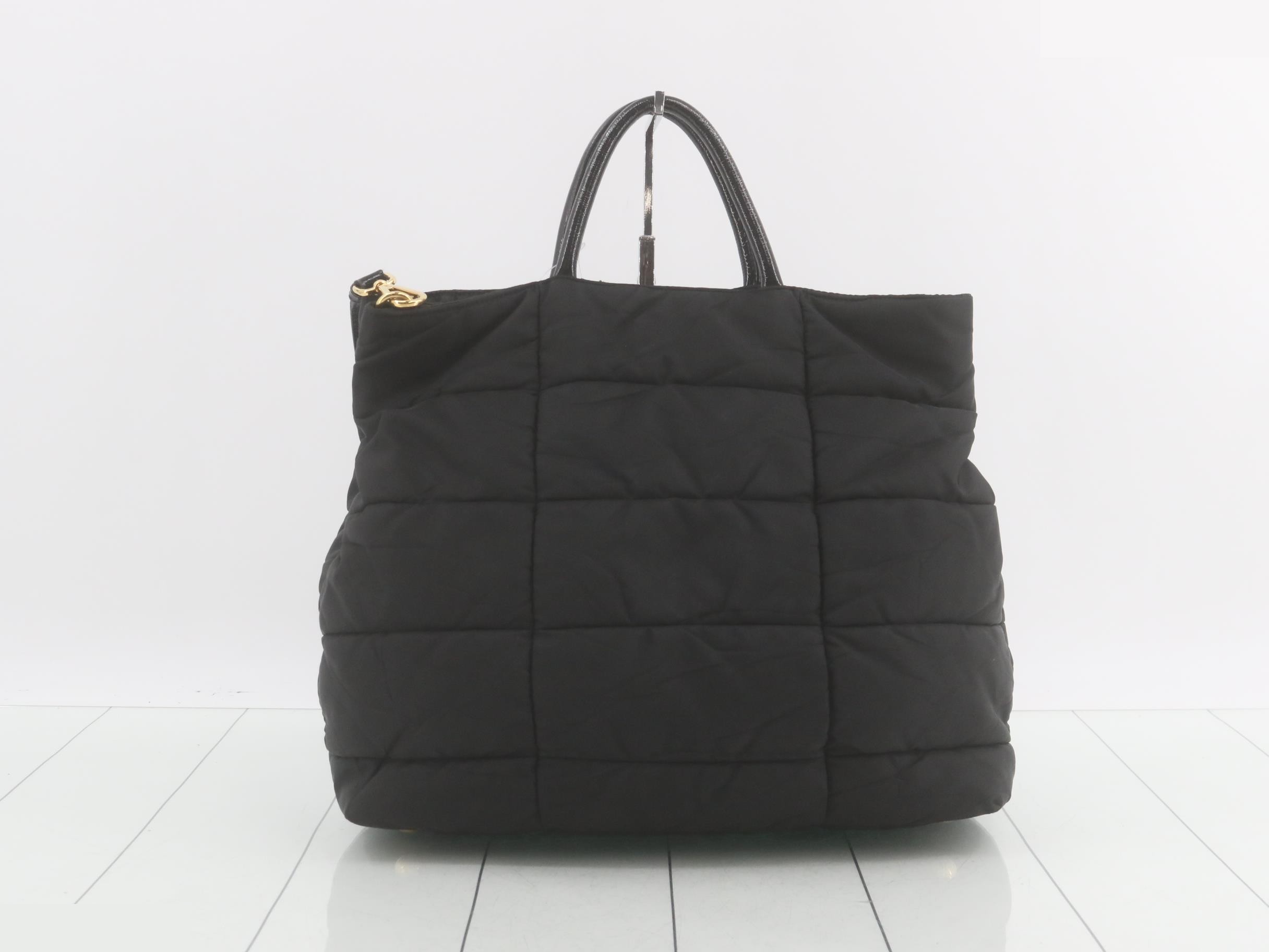 2way quilted crispy tote bag — view 2