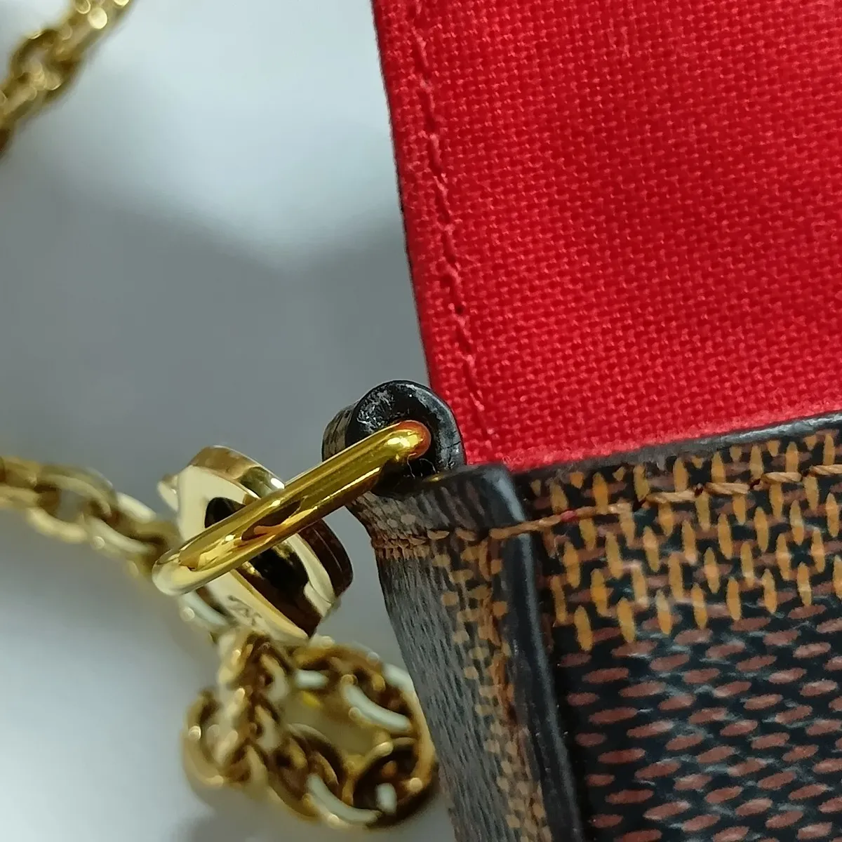 Damier Pochette Felicie N63032 FH0211 Brown, pouch missing, RFID detected. — view 11