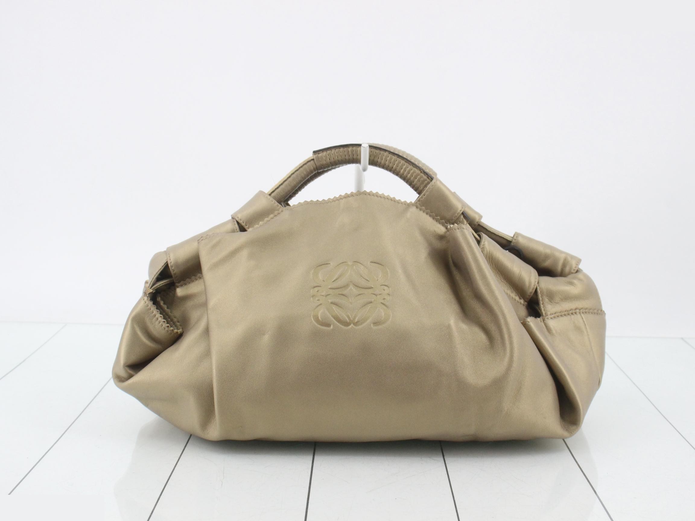 Nappa Aire Handbag, Gold