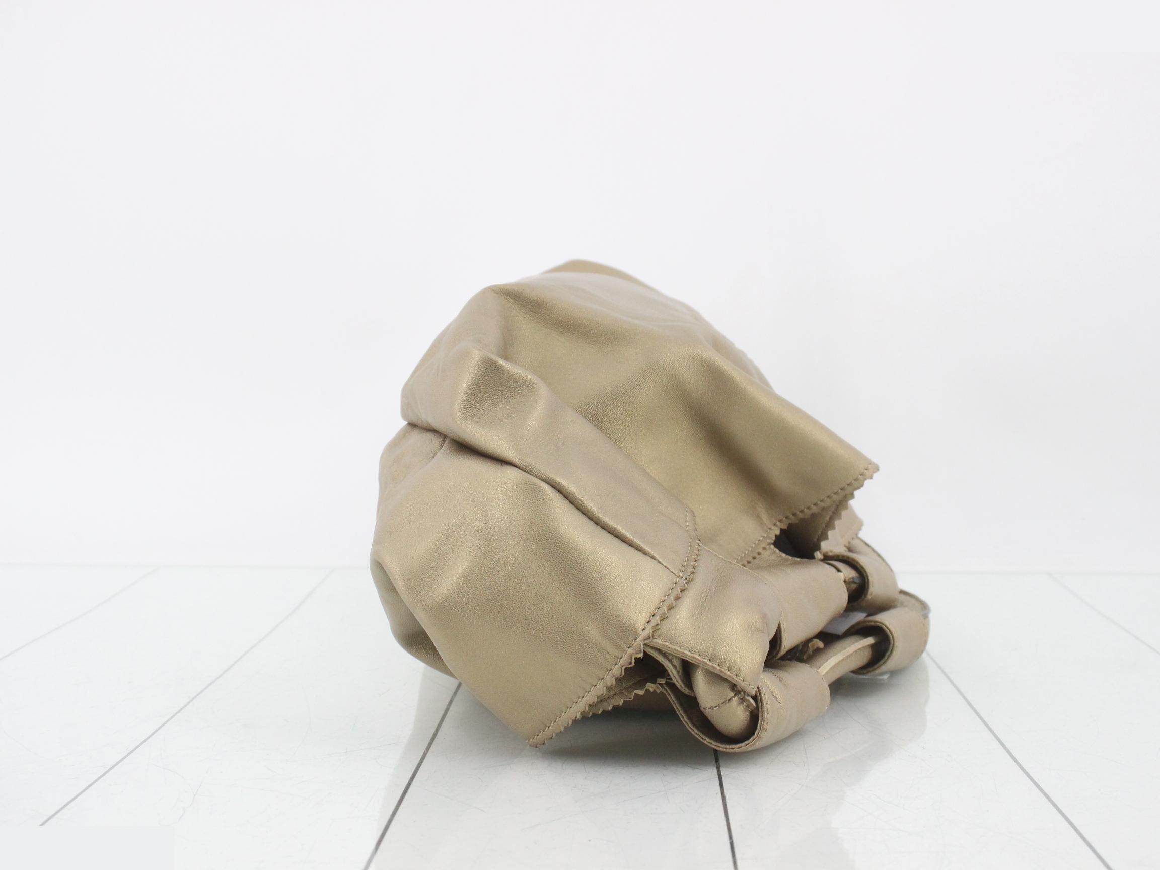 Nappa Aire Handbag, Gold — view 3