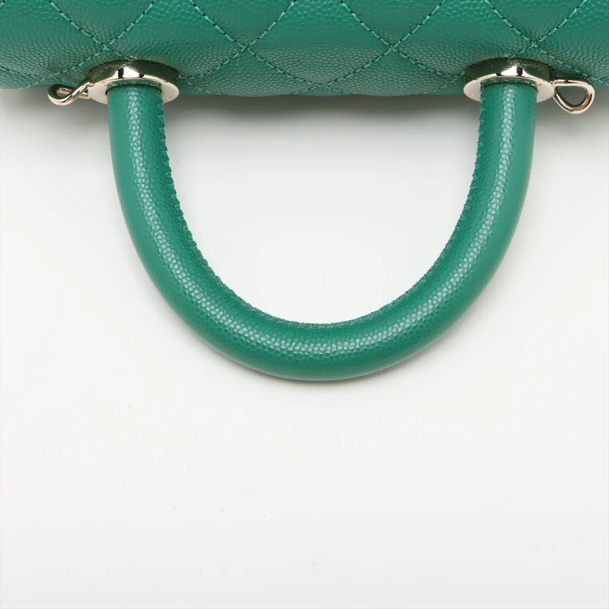 [Individually wrapped] Chanel Coco Handle 19 XXS Caviar Skin 2WAY Handbag Green Gold Hardware T6L16E6A Random Plate AS2215 — view 5