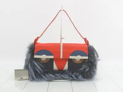 Monster Leather Fur One-Shoulder Bag