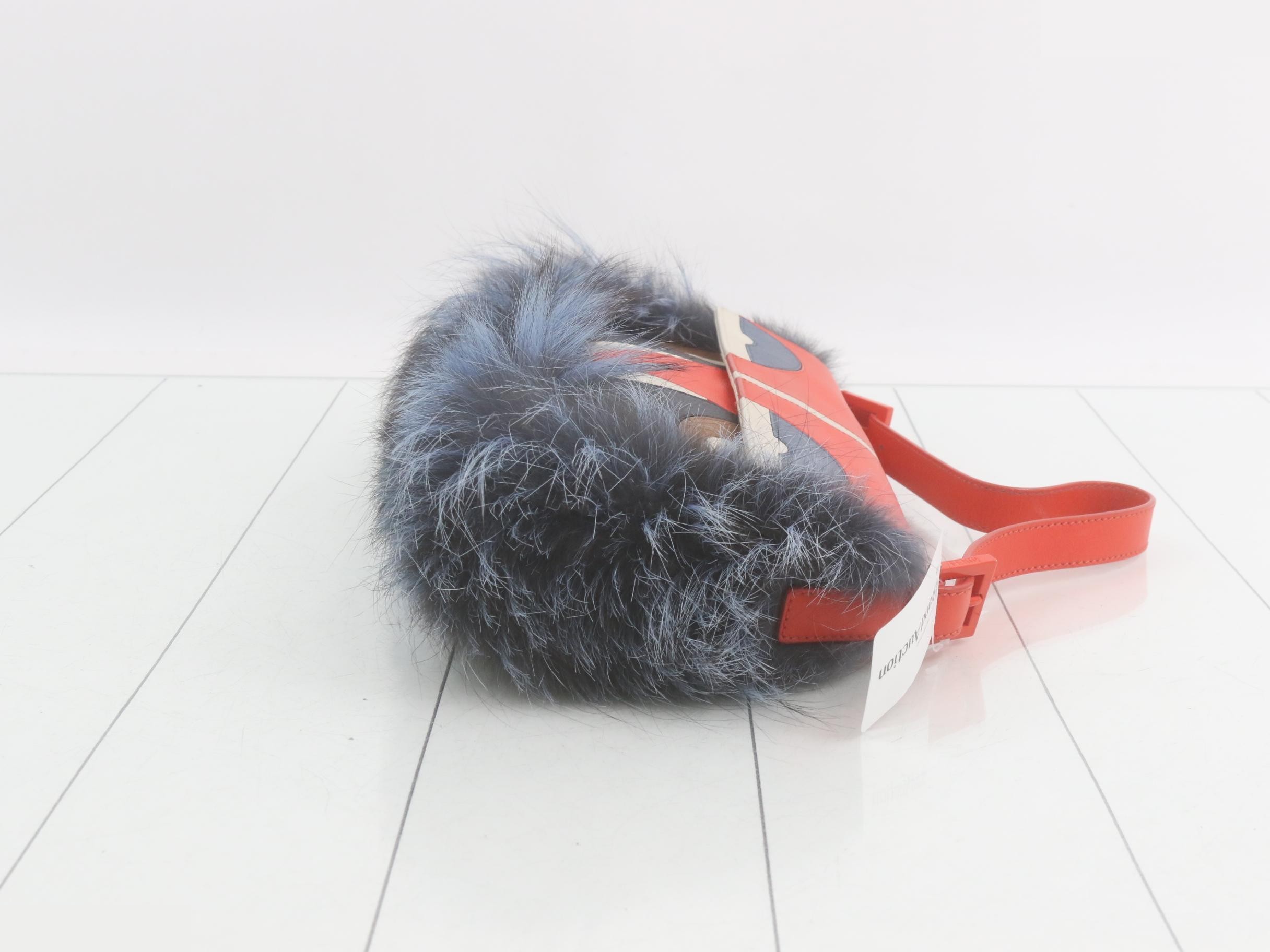 Monster Leather Fur One-Shoulder Bag — view 3
