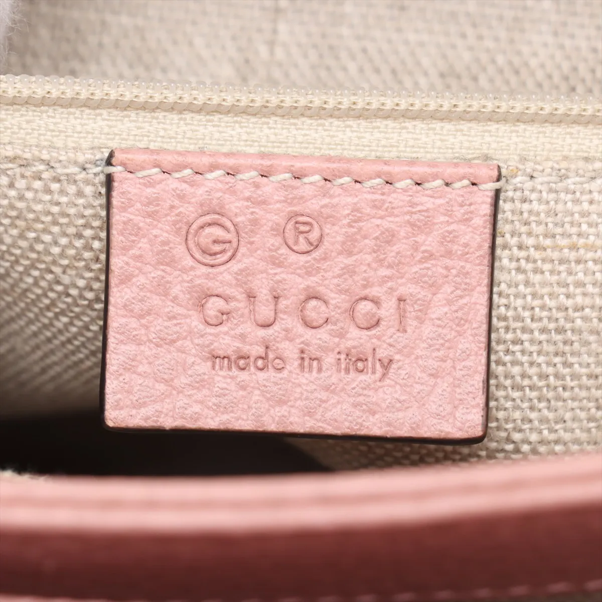 Interlocking G Leather 2WAY Handbag Pink 510302 Outlet — view 13