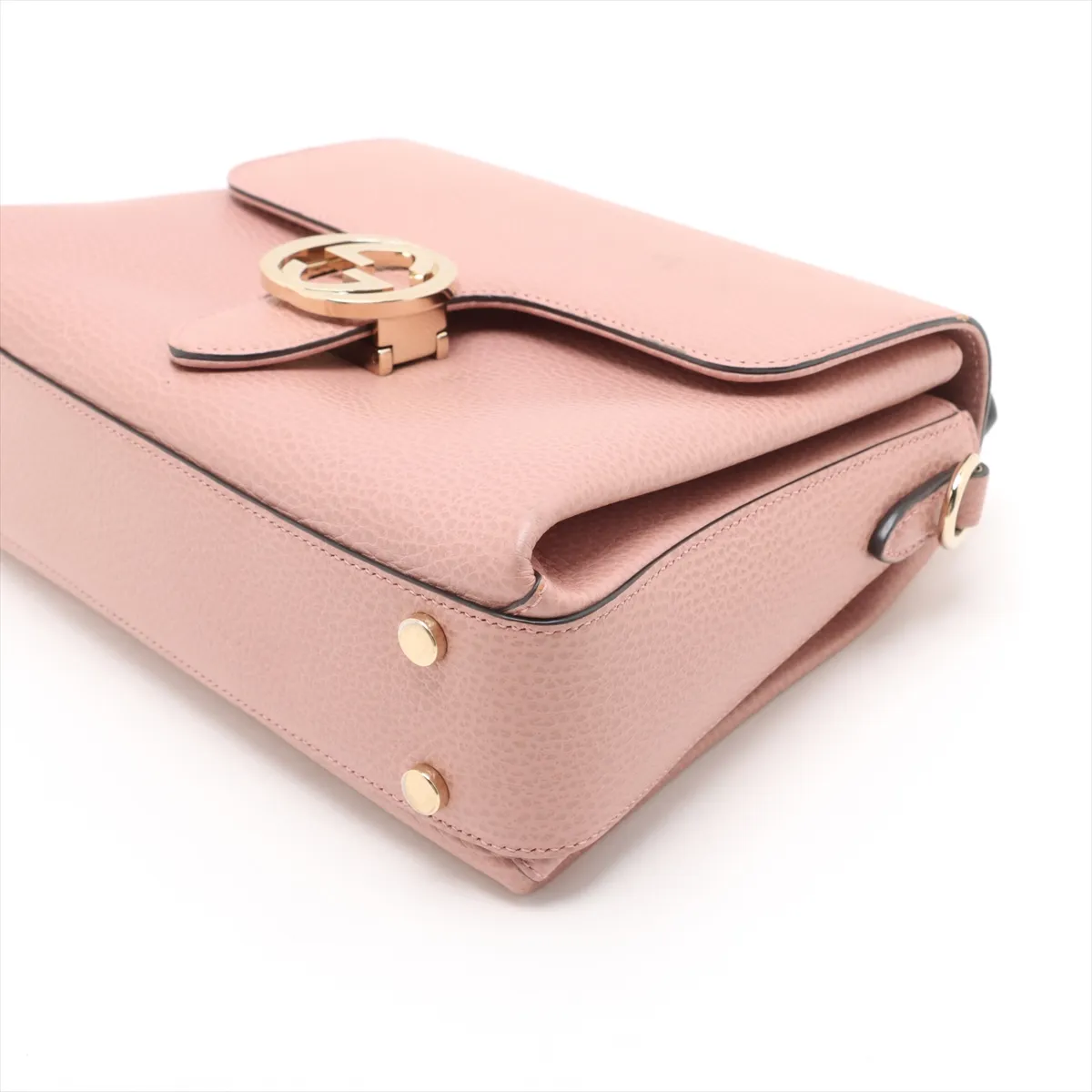 Interlocking G Leather 2WAY Handbag Pink 510302 Outlet — view 3