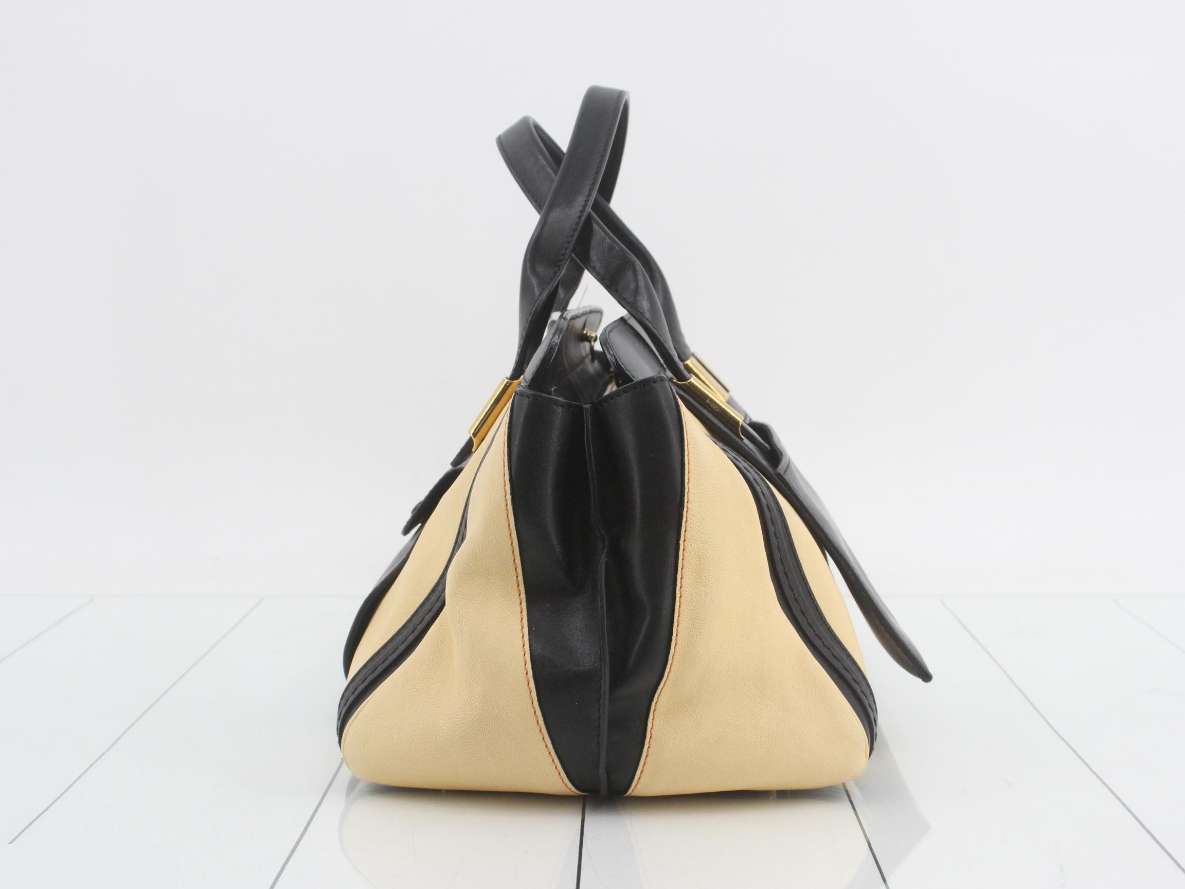 Alice 2-way handbag, black x beige — view 3