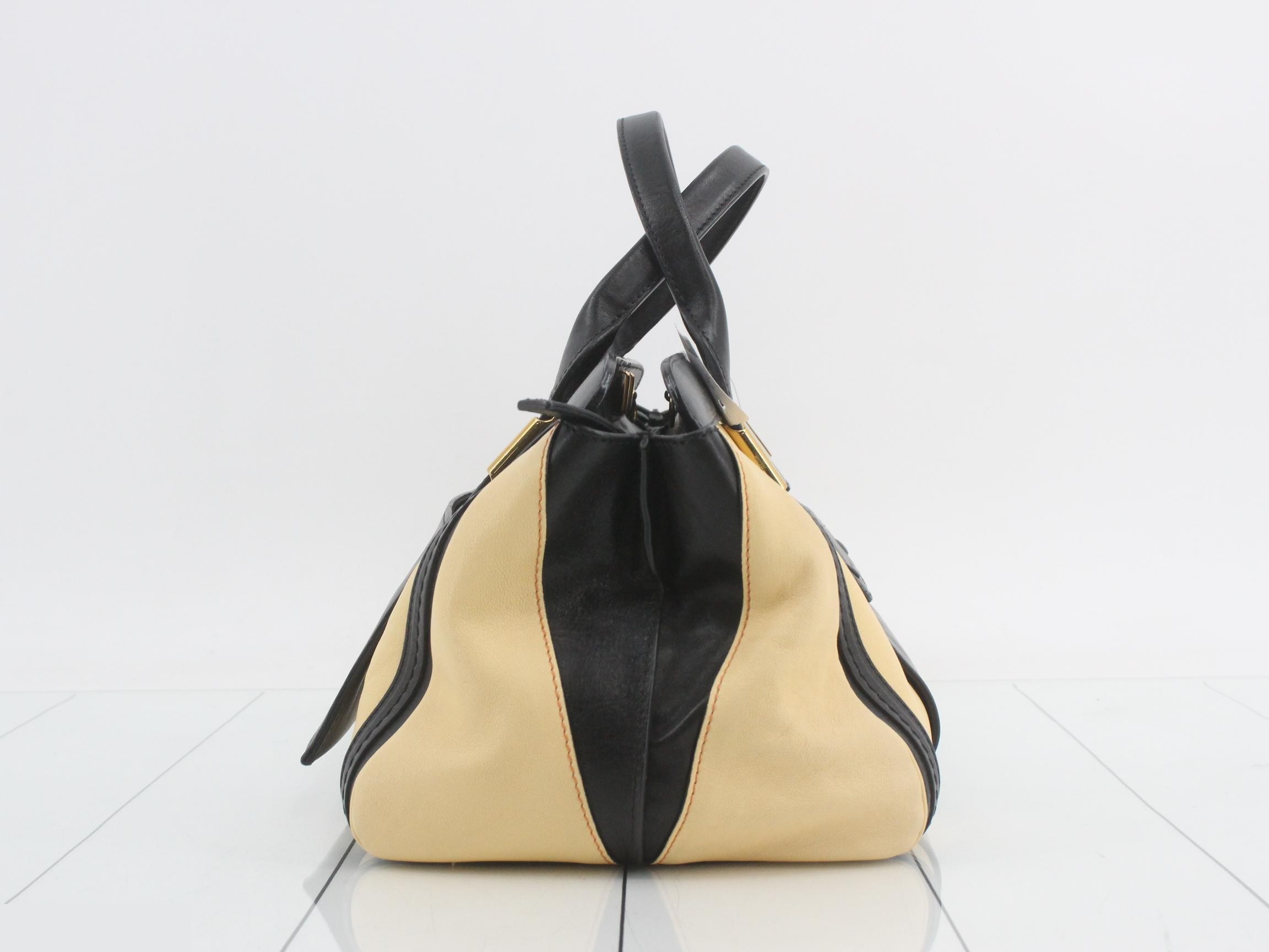 Alice 2-way handbag, black x beige — view 4