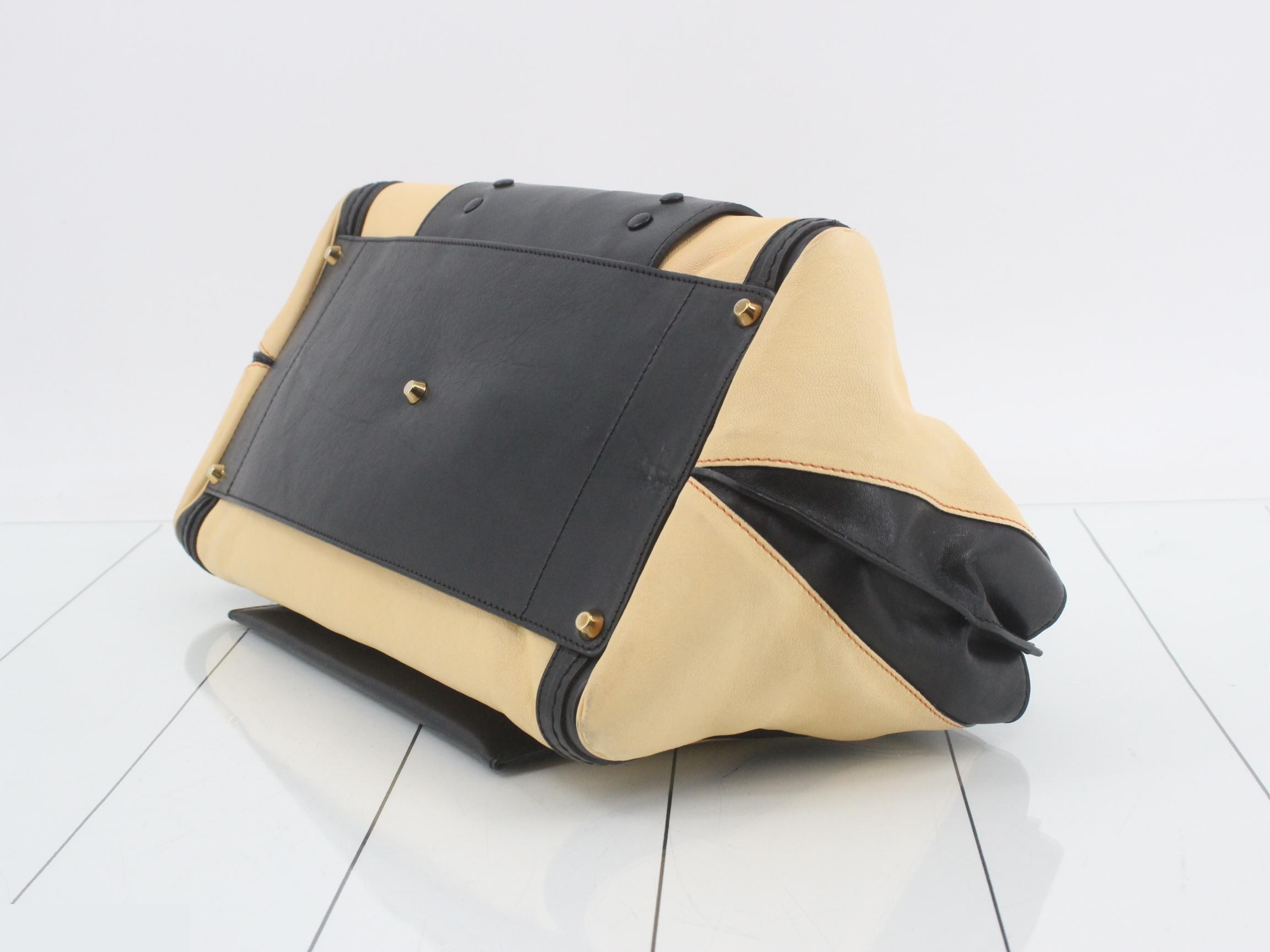 Alice 2-way handbag, black x beige — view 6