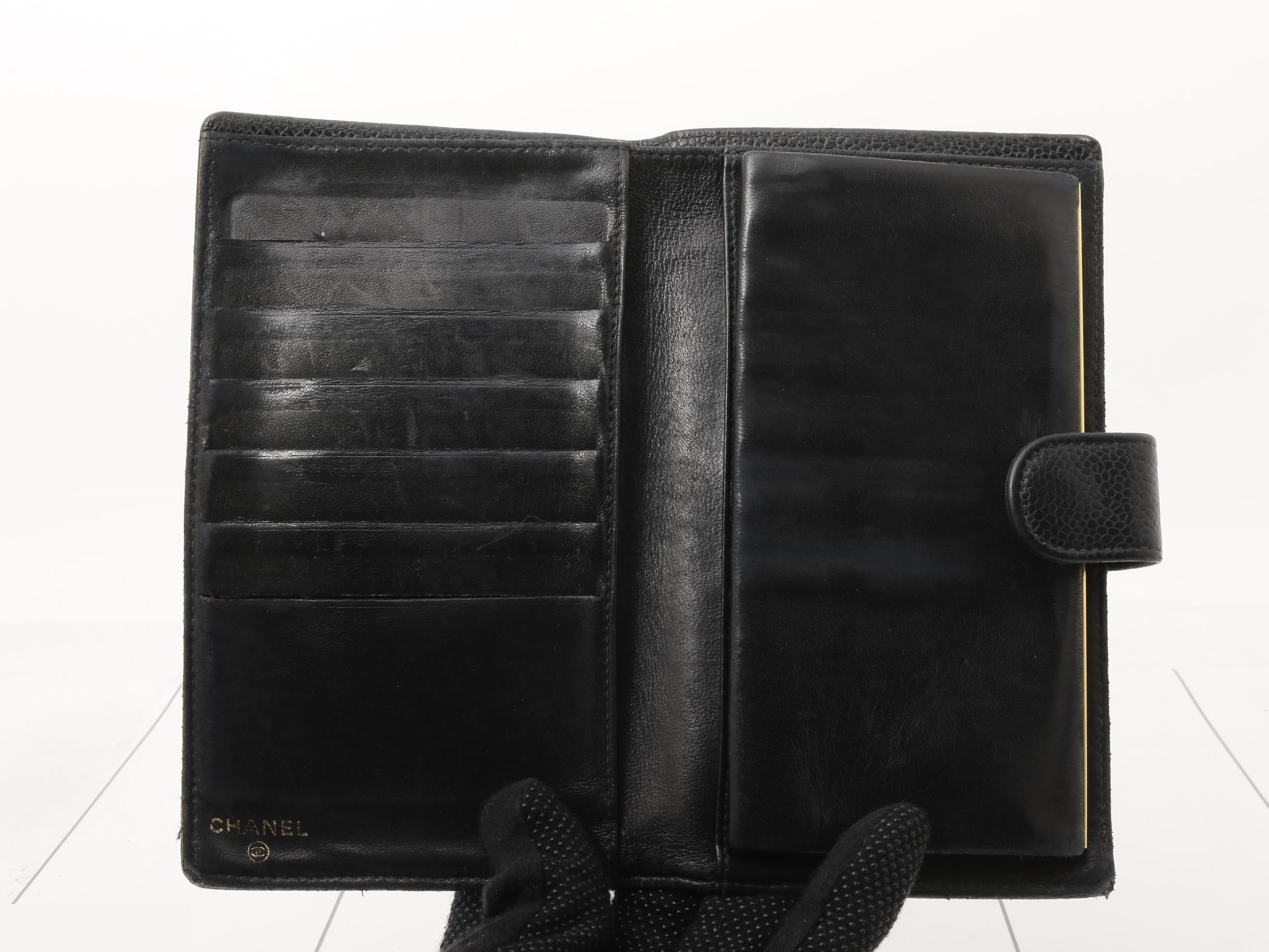 Caviar leather long wallet — view 4