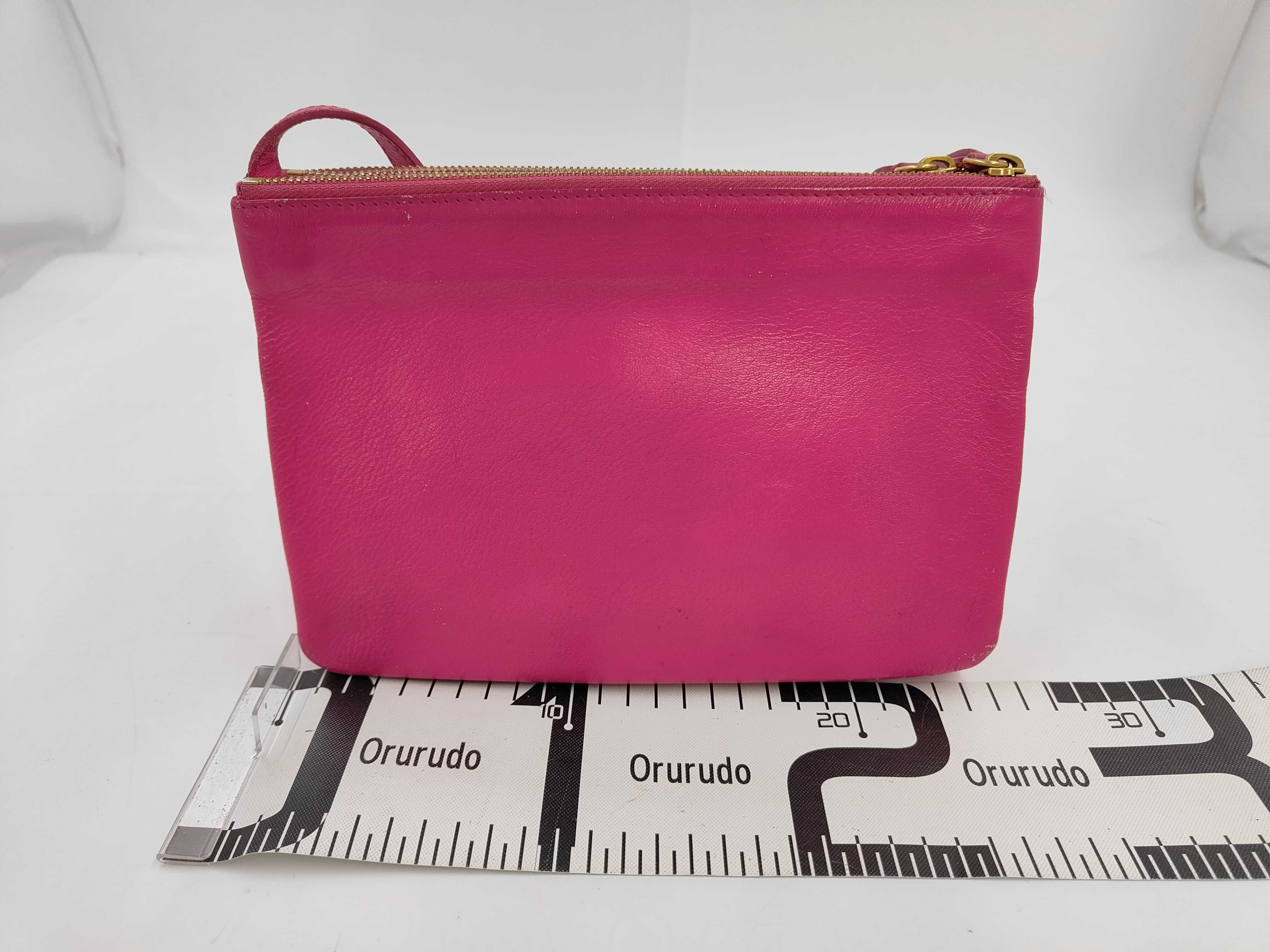 PH - Fluorescent Fushia Cowskin Leather Sling Bag (Shoulder Bag) — view 2